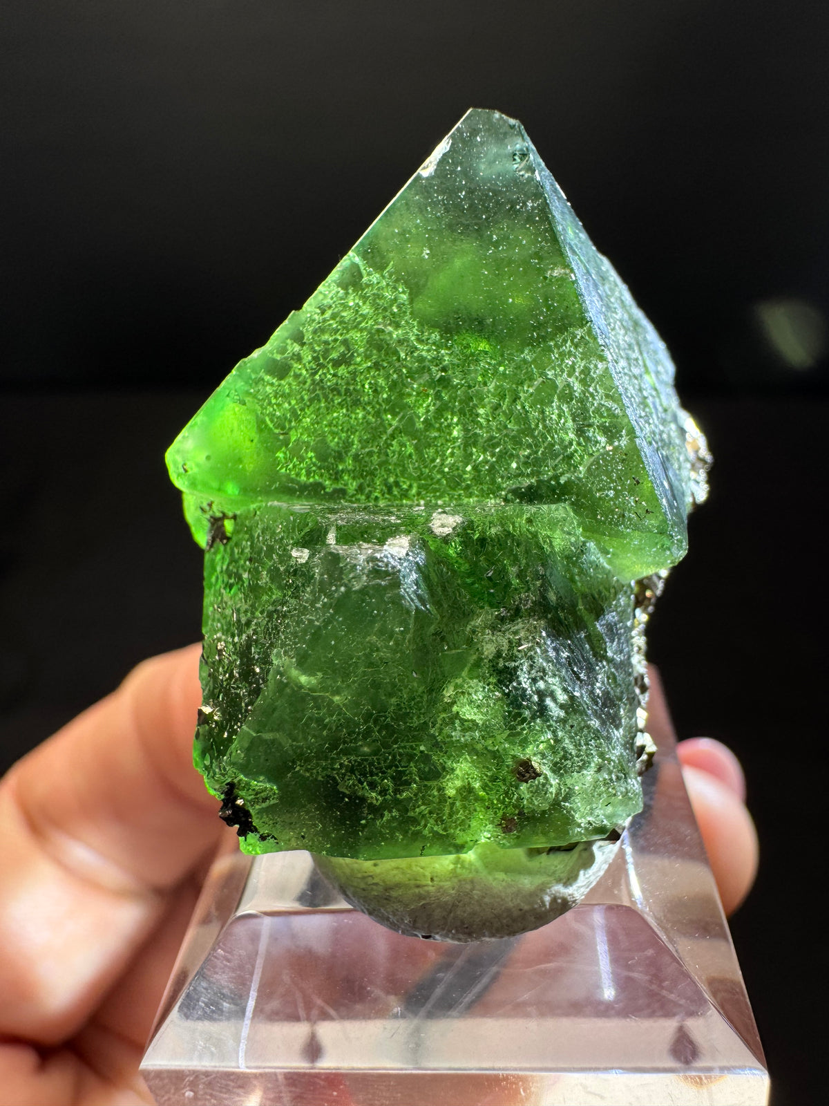 Fluorite with Pyrite, Milpo Mine, Peru
