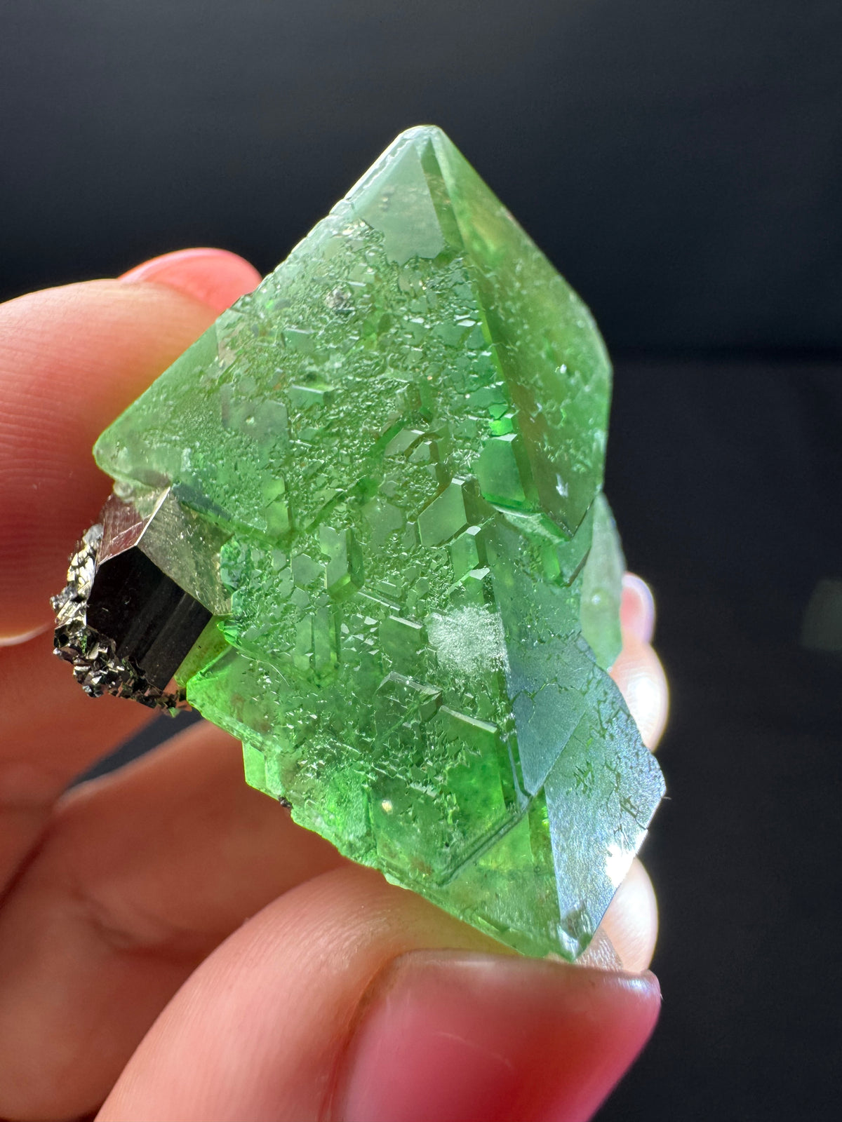 Fluorite with Pyrite, Milpo Mine, Peru