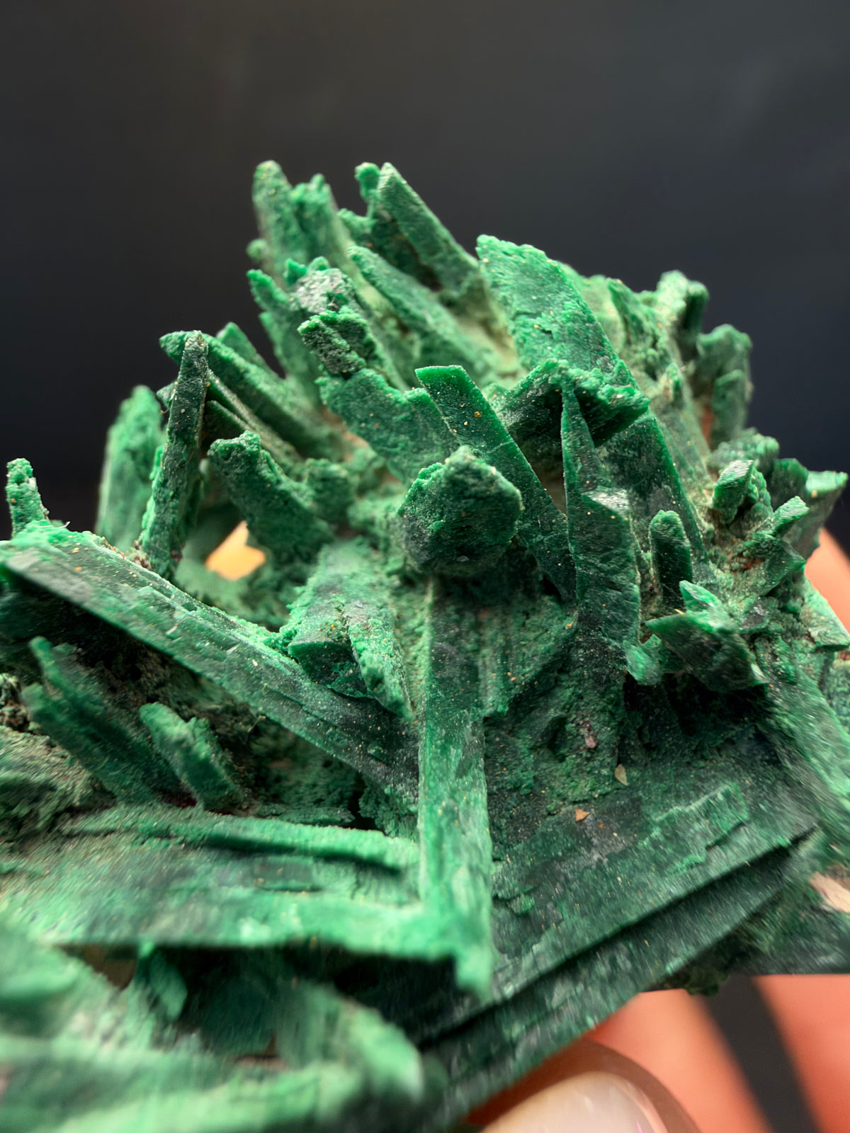 Malachite after Azurite (Pseudomorph), Kerrouchen, Morocco