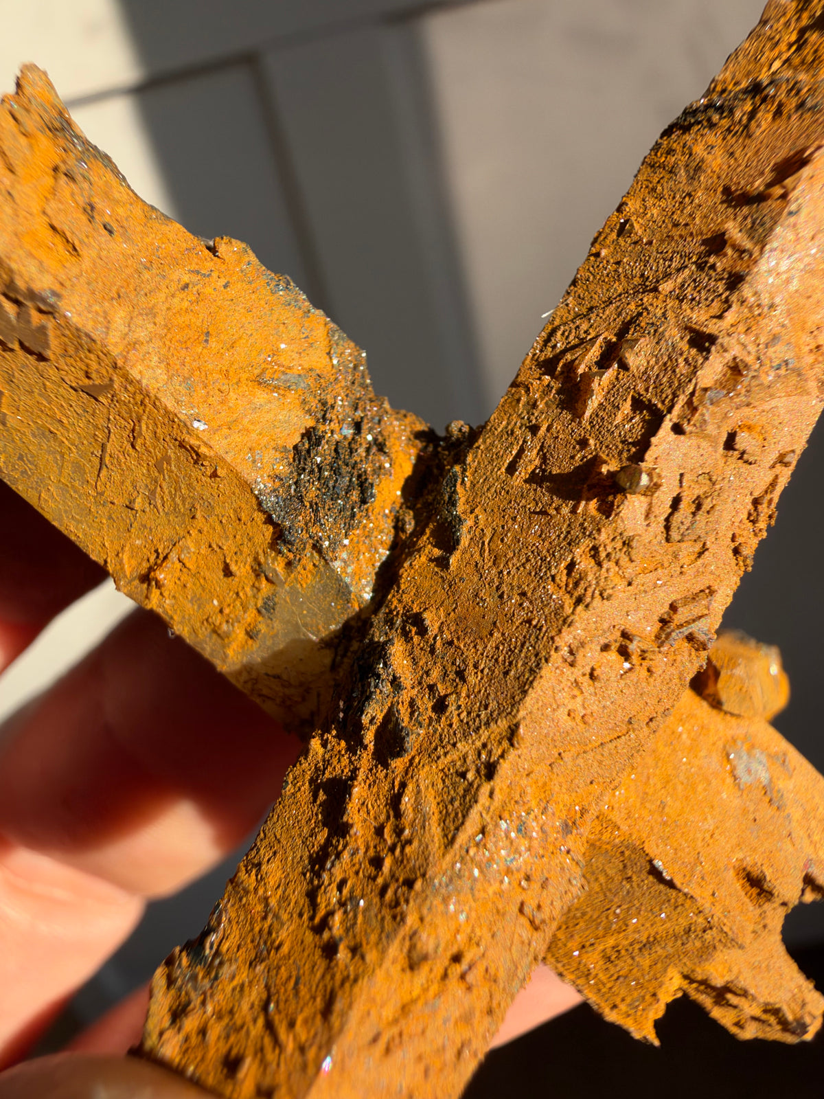 "Iron Cross" Quartz with Limonite, Imini Mine, Morocco