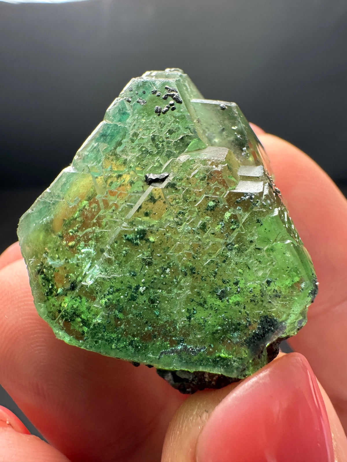 Fluorite with Pyrite, Geocronite-Jordanite, Milpo Mine, Peru