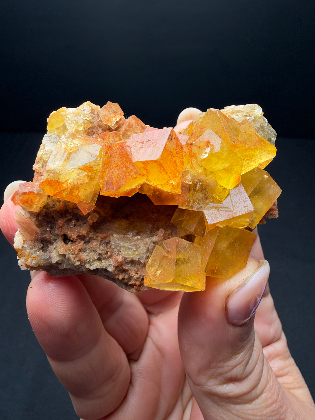Fluorite on Matrix, Sidi Said, Morocco