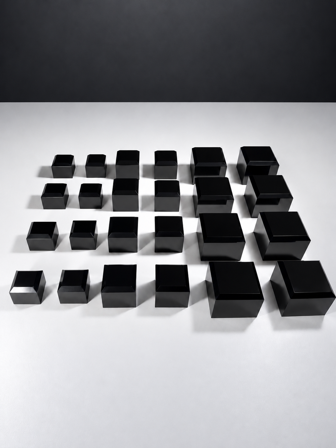 24x Acrylic Bevelled Bases in Black