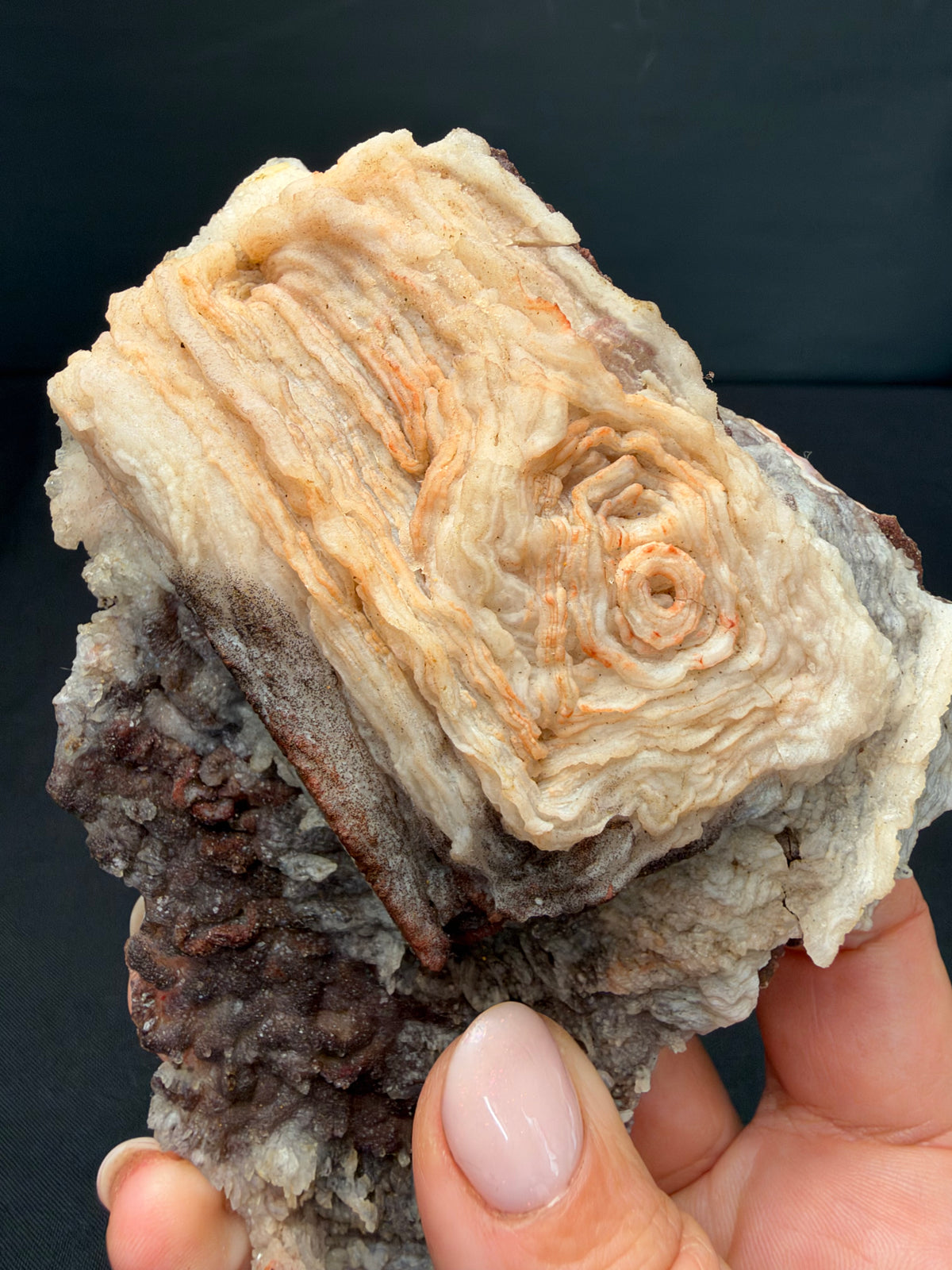 Chalcedony cast after Halite or Fluorite (Pseudomorph), Sidi Rahal, Morocco