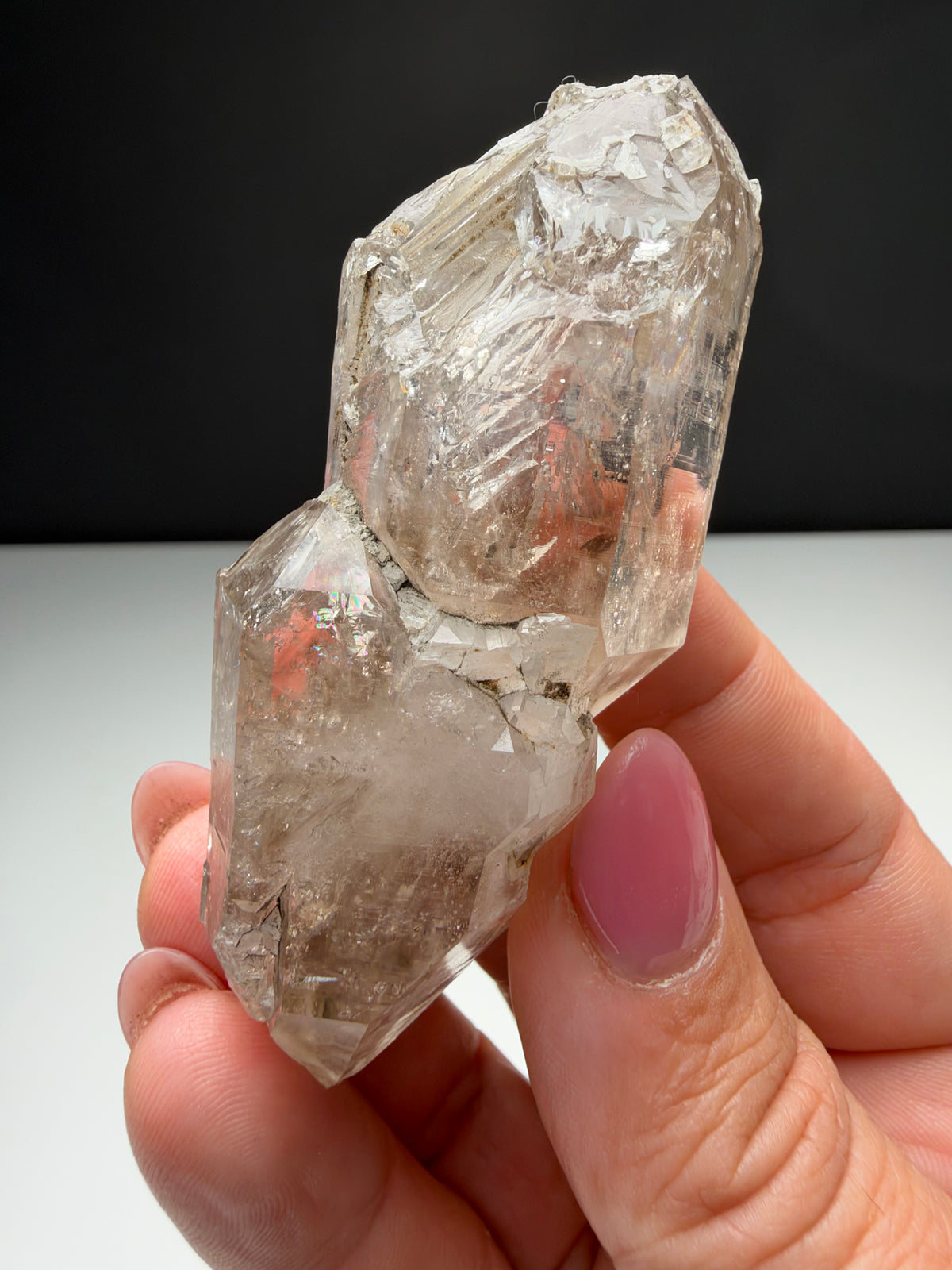 Double Terminateed Enhydro Quartz, Goboboseb, Namibia