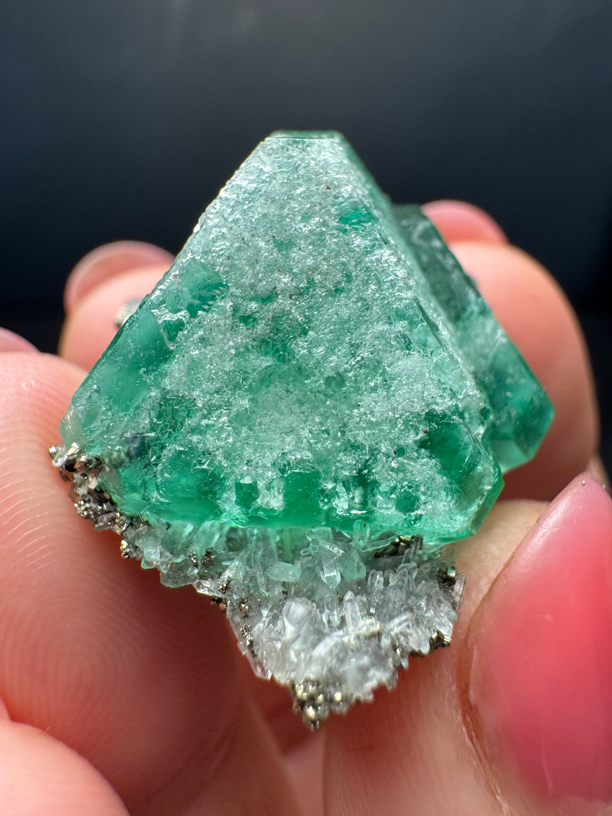 Fluorite with Pyrite, Milpo Mine, Peru
