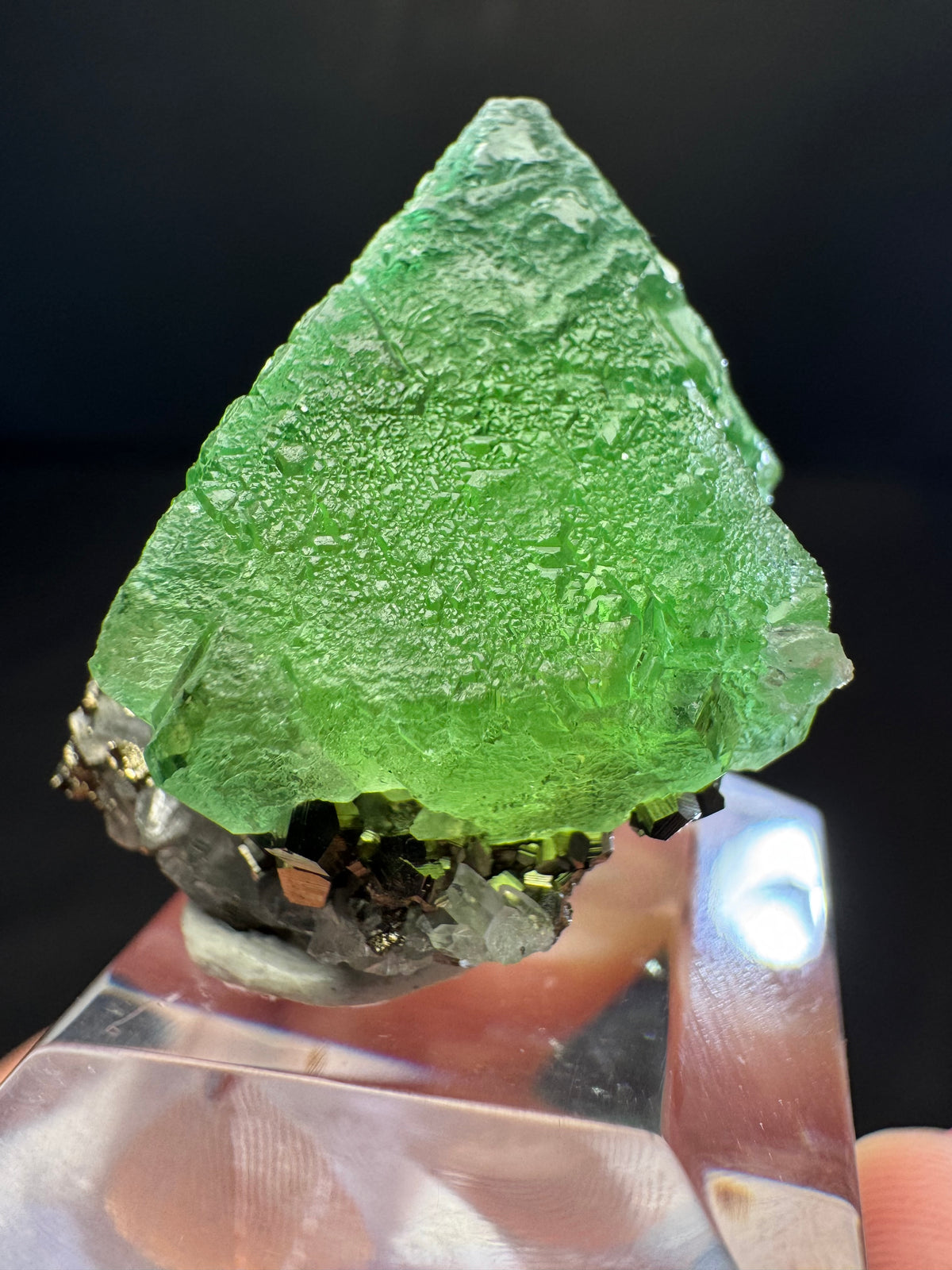 Fluorite with Pyrite, Milpo Mine, Peru
