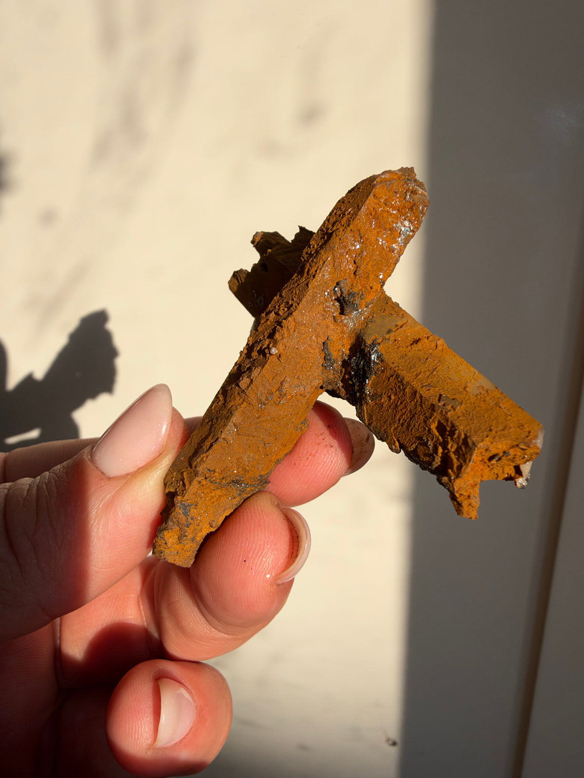 "Iron Cross" Quartz with Limonite, Imini Mine, Morocco