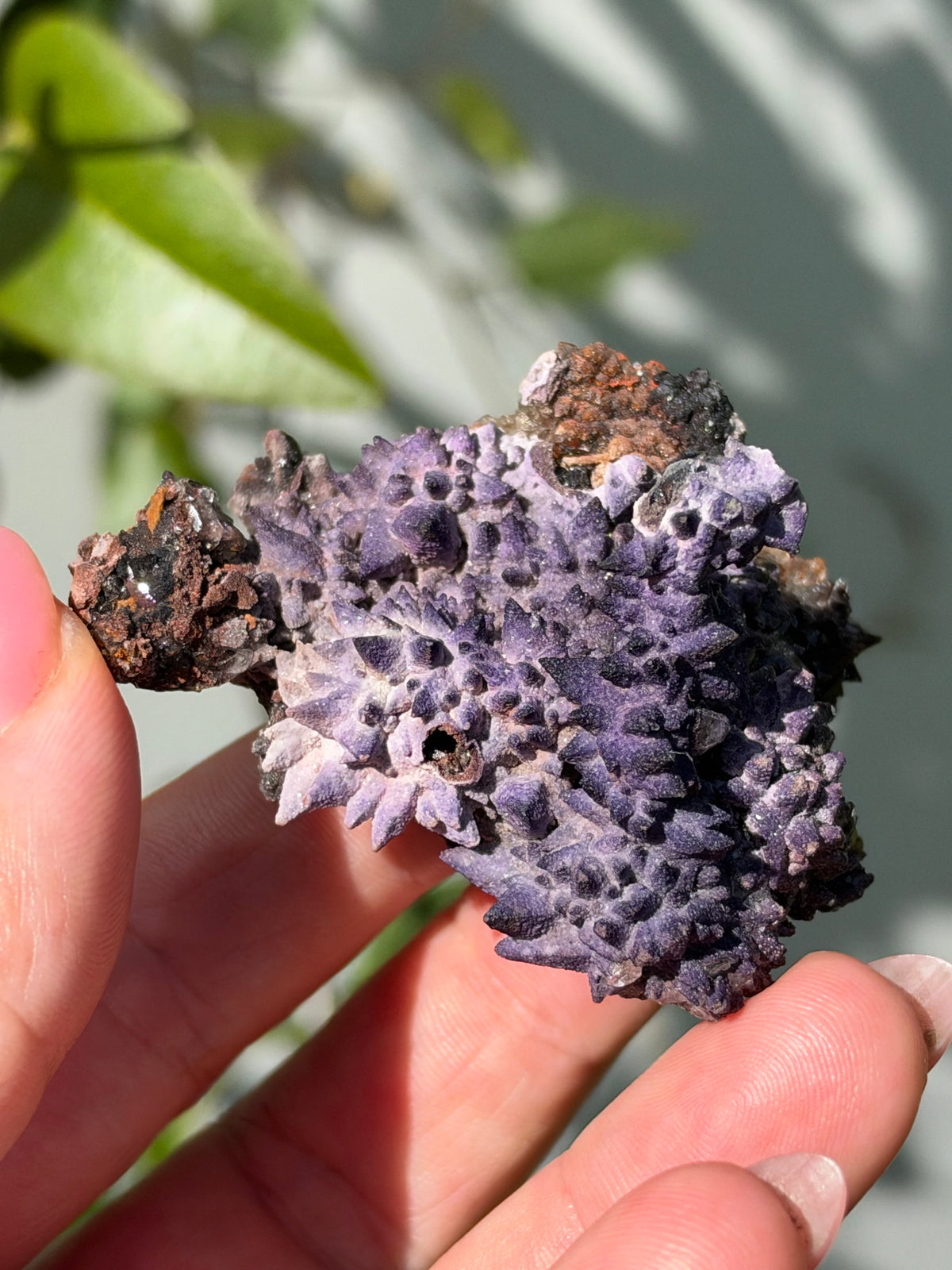 Fluorite on Calcite, Tres Marias Mine, Mexico