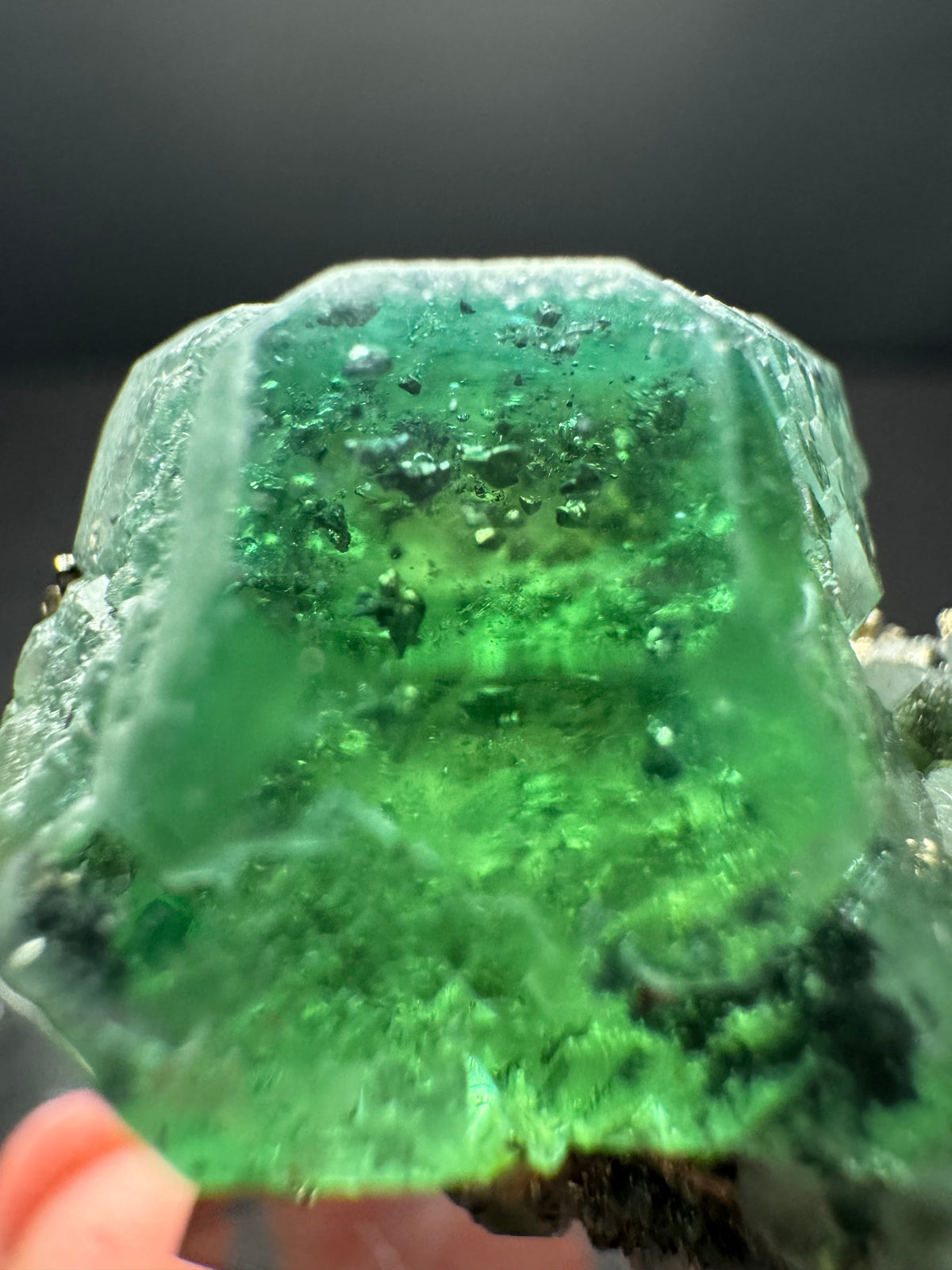 Fluorite with Pyrite, Milpo Mine, Peru