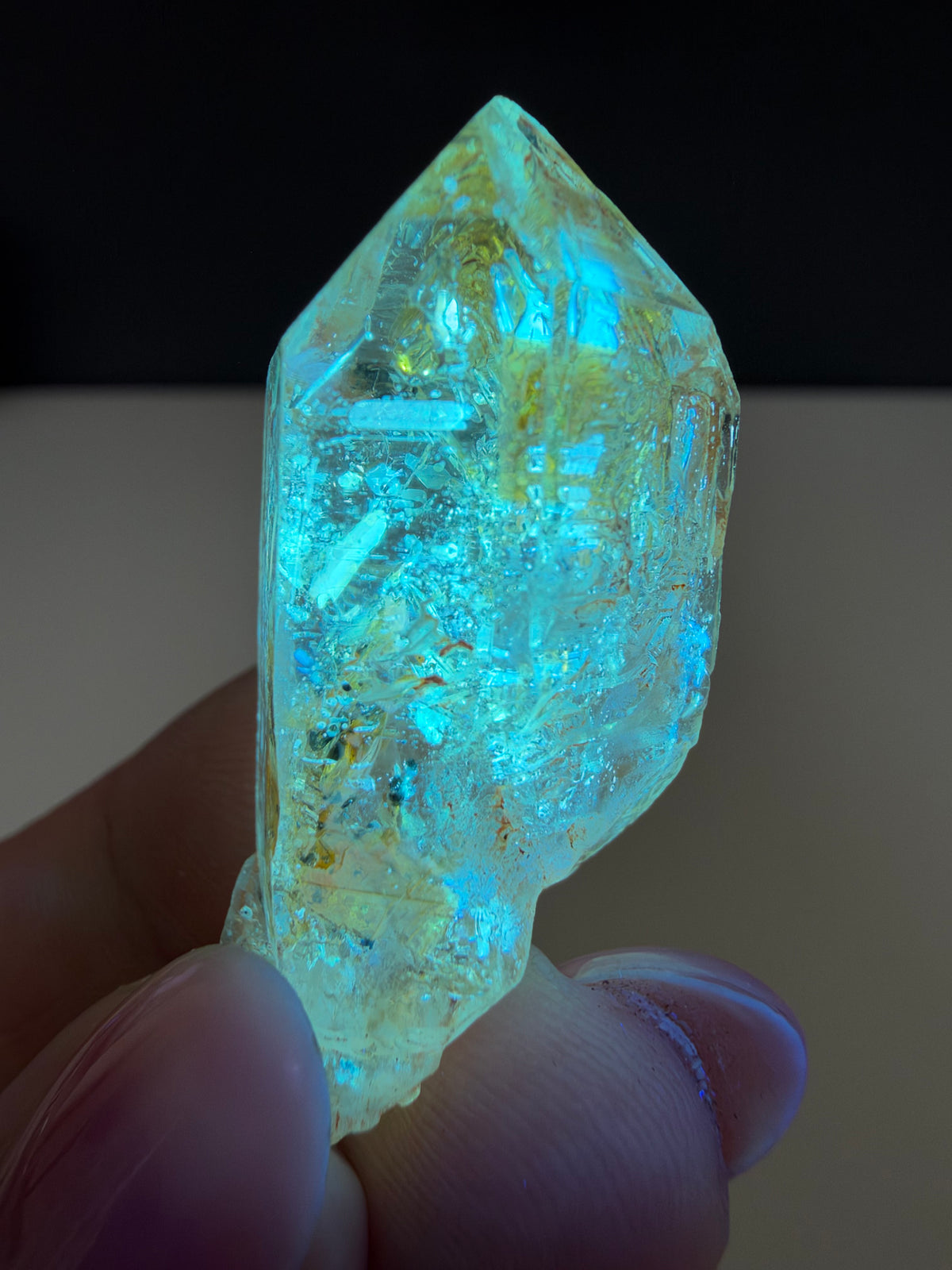 Enhydro Quartz with Moving Sediment & Petroleum Inclusions, Madirobe, Madagascar