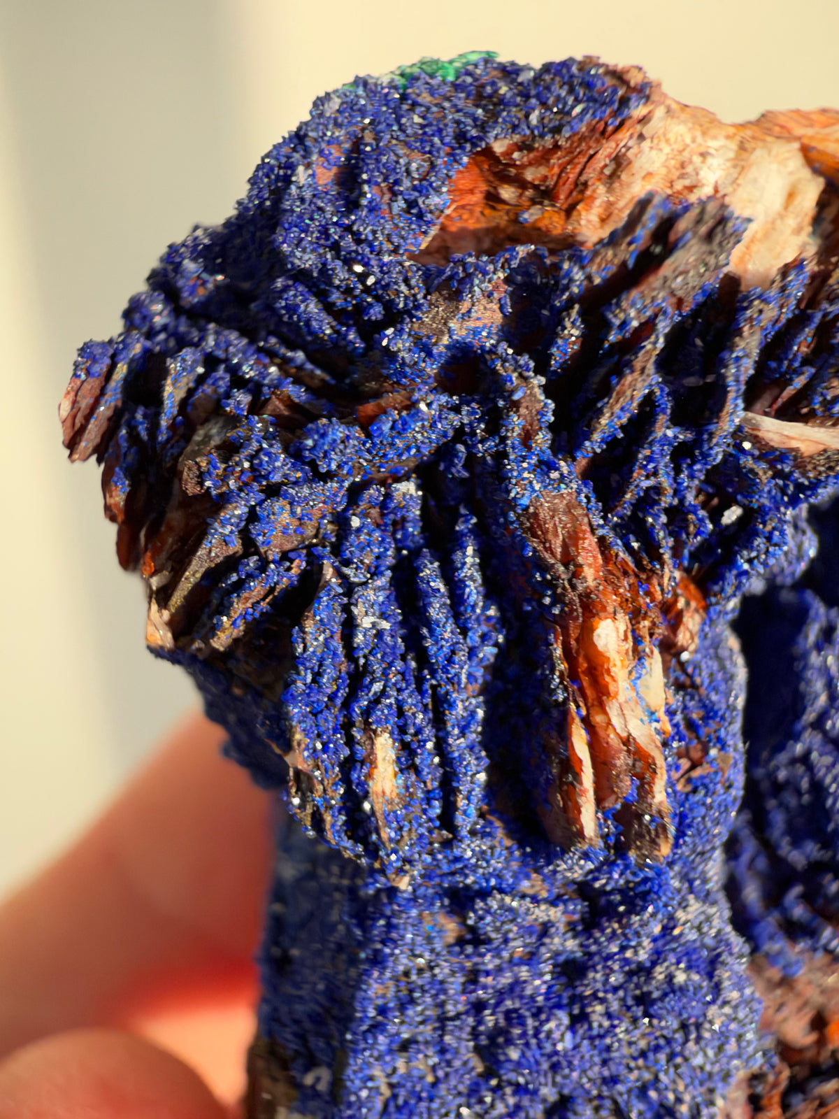 Azurite & Malachite on Barite, Sidi Ayed, Morocco