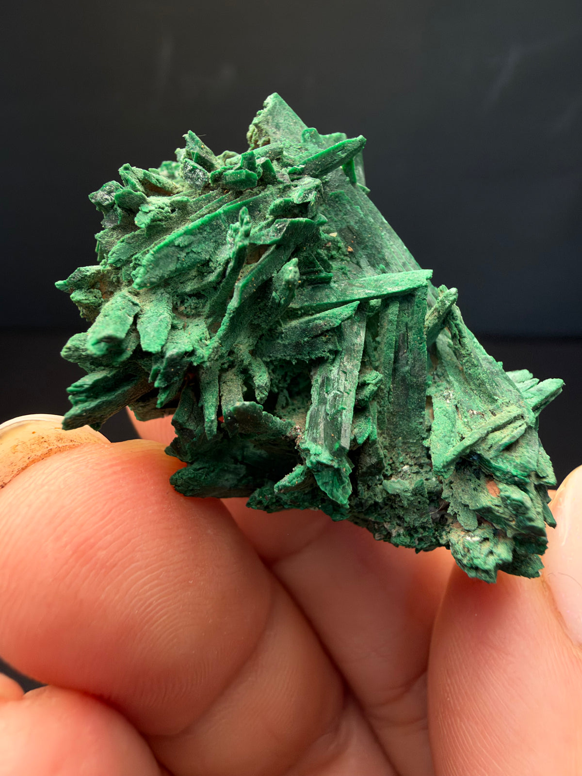 Malachite after Azurite (Pseudomorph), Kerrouchen, Morocco