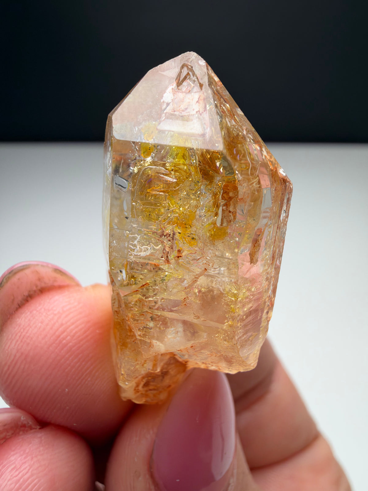 Enhydro Quartz with Moving Sediment & Petroleum Inclusions, Madirobe, Madagascar