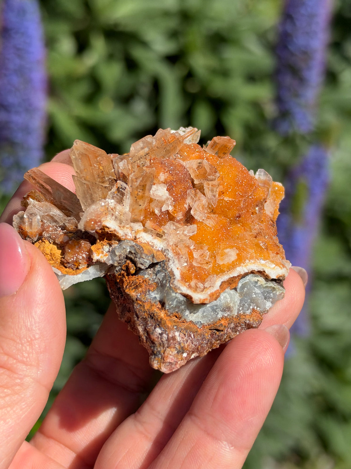 Smithsonite & Gypsum, Lavrion, Greece