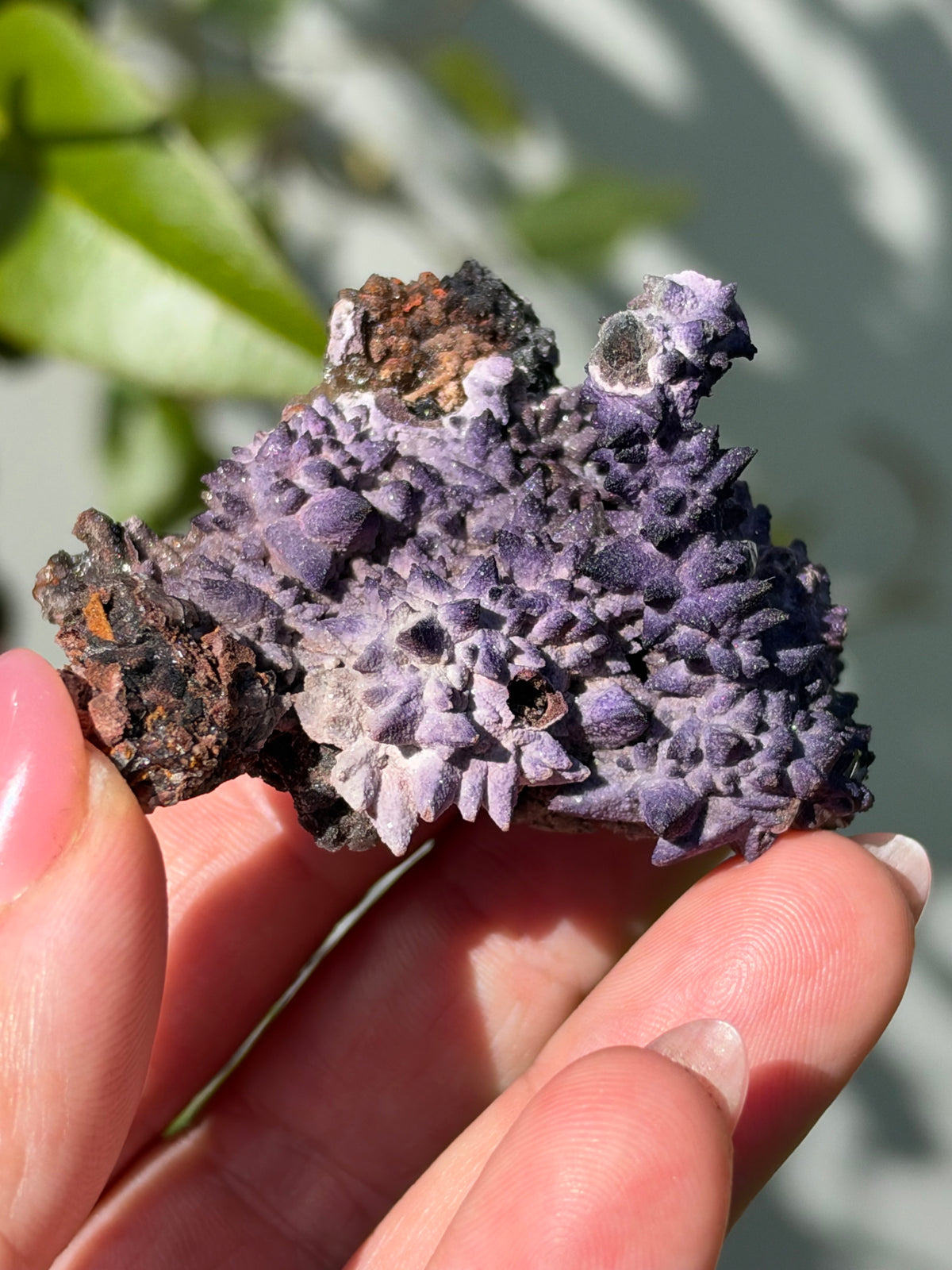 Fluorite on Calcite, Tres Marias Mine, Mexico
