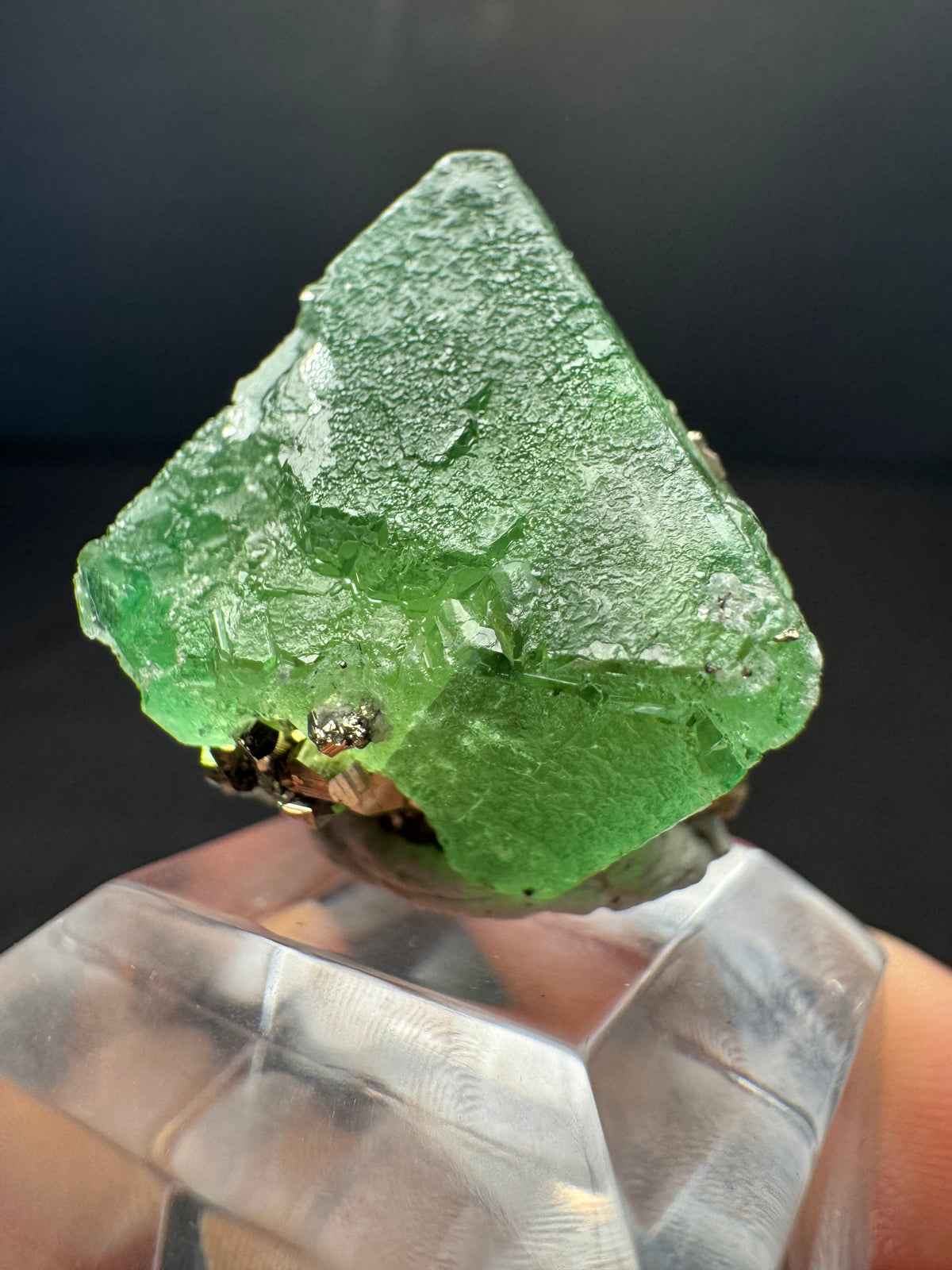 Fluorite with Pyrite, Milpo Mine, Peru