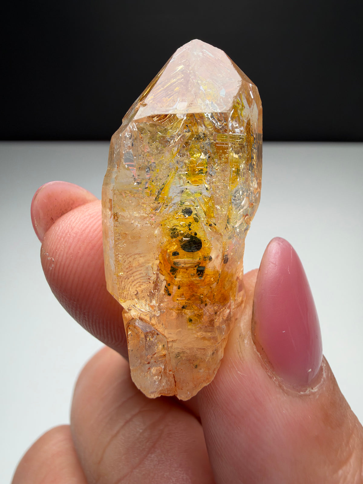 Enhydro Quartz with Moving Sediment & Petroleum Inclusions, Madirobe, Madagascar