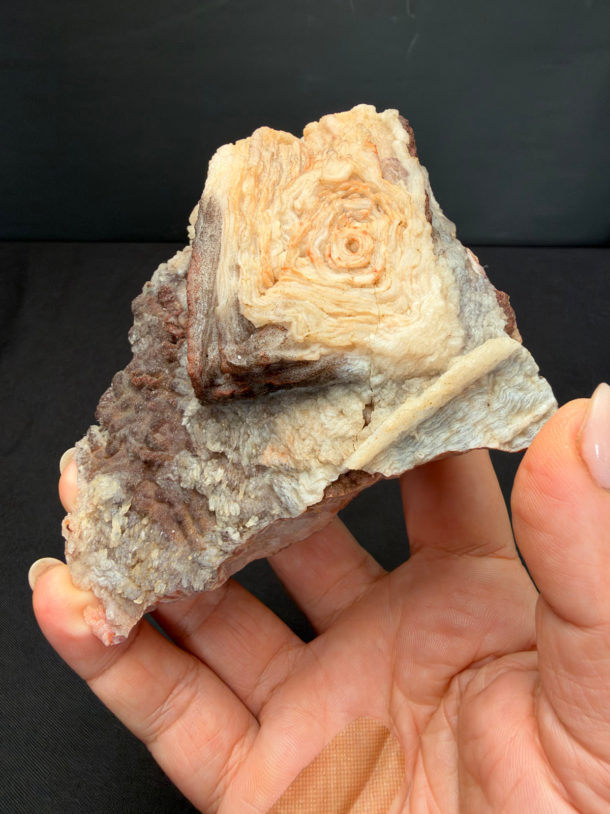 Chalcedony cast after Halite or Fluorite (Pseudomorph), Sidi Rahal, Morocco