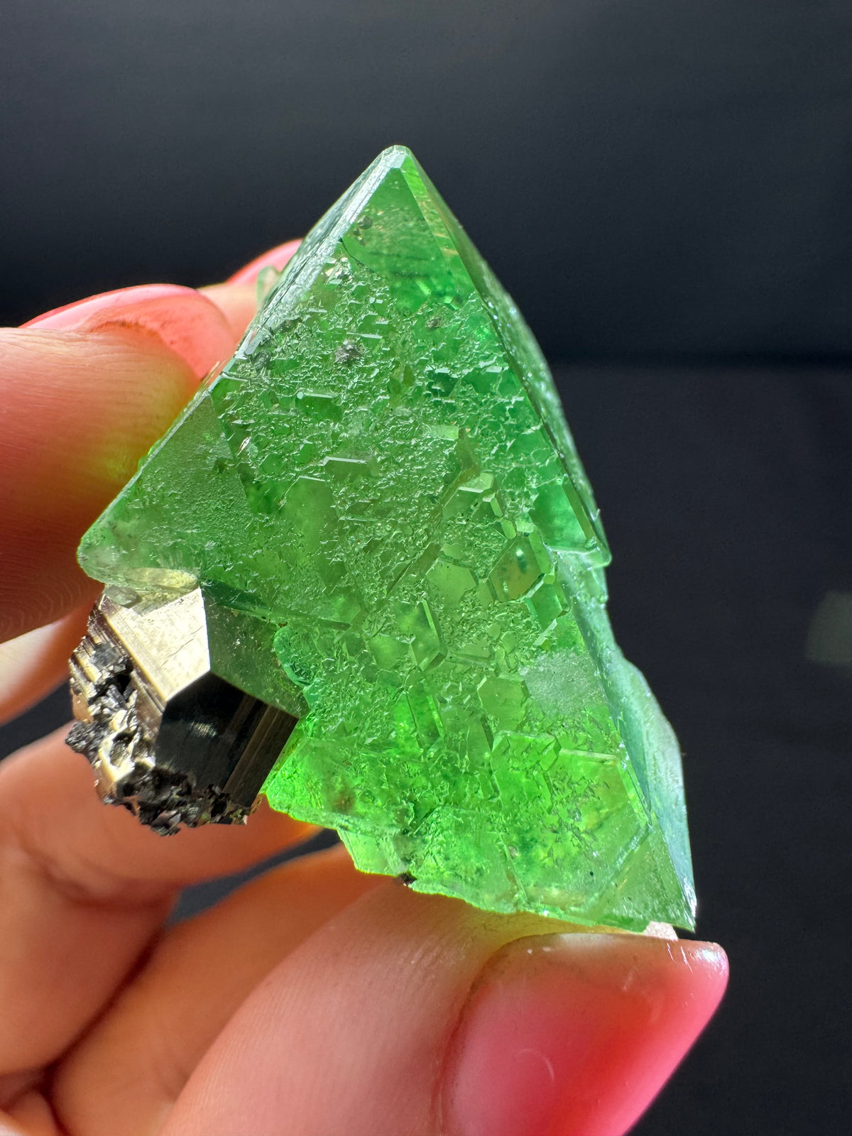 Fluorite with Pyrite, Milpo Mine, Peru