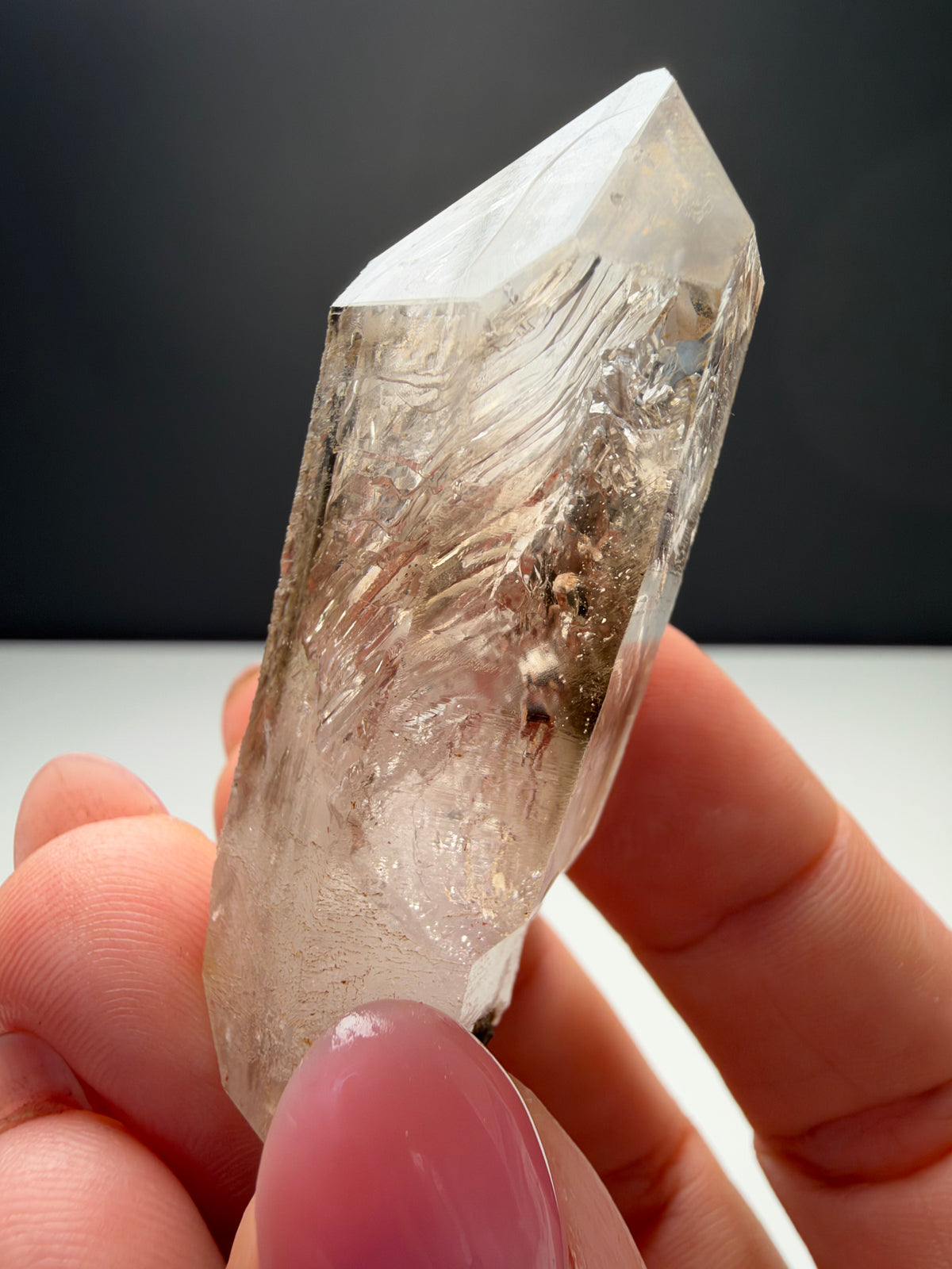 3 bubbles Enhydro Quartz, Goboboseb, Namibia