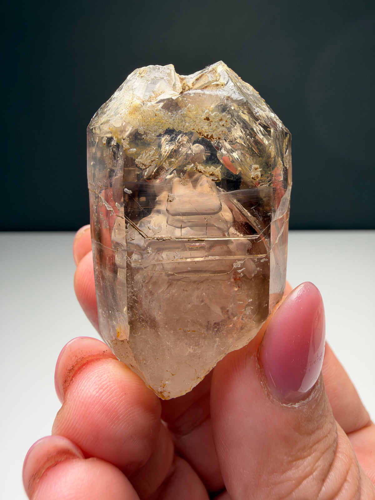 3 bubbles Enhydro Quartz, Goboboseb, Namibia