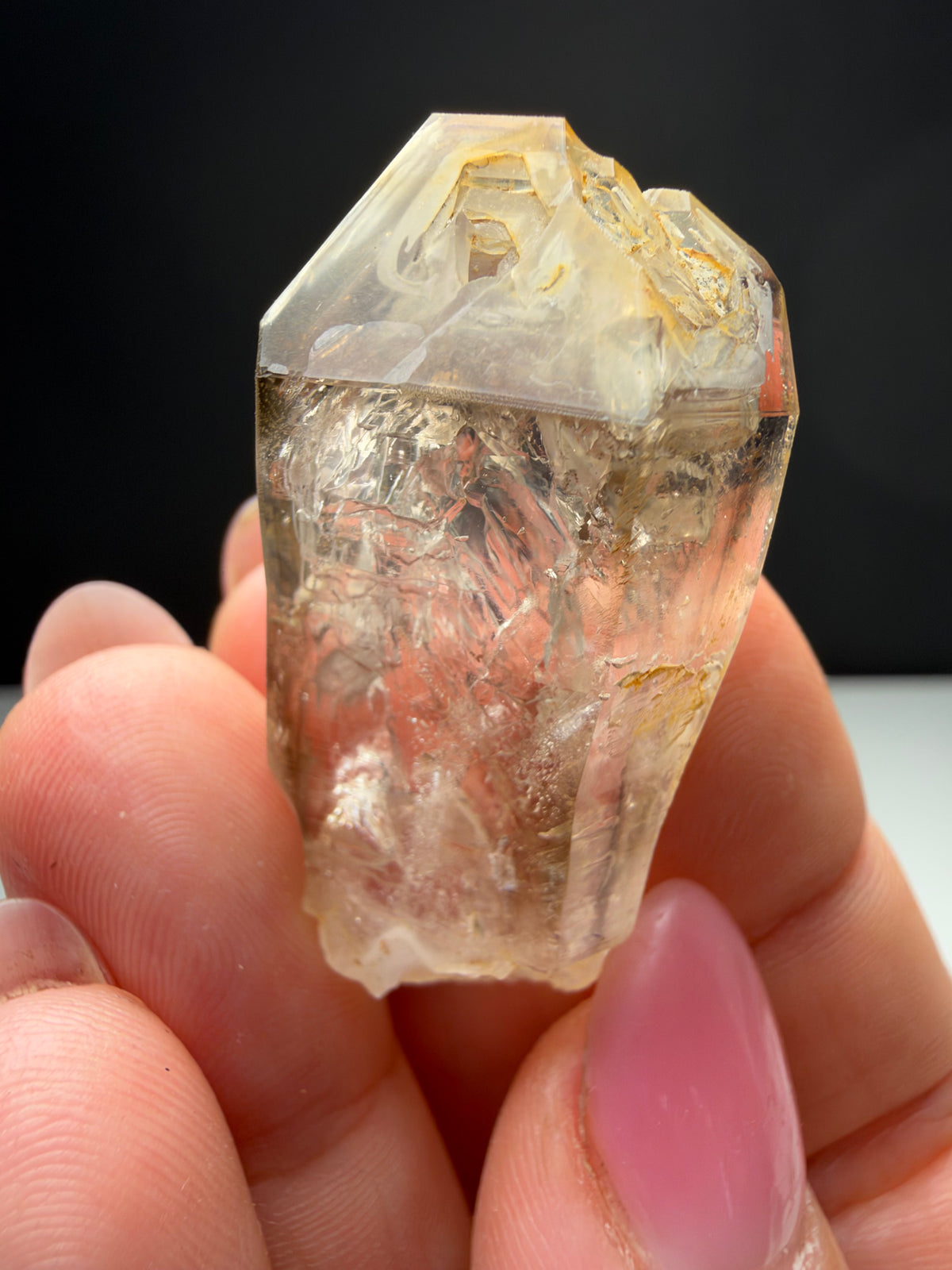 2 Moving Bubbles Enhydro Quartz, Goboboseb, Namibia