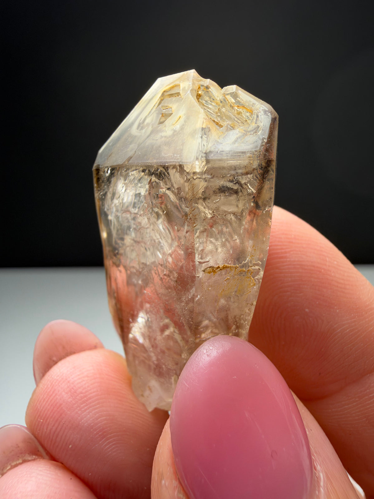 2 Moving Bubbles Enhydro Quartz, Goboboseb, Namibia
