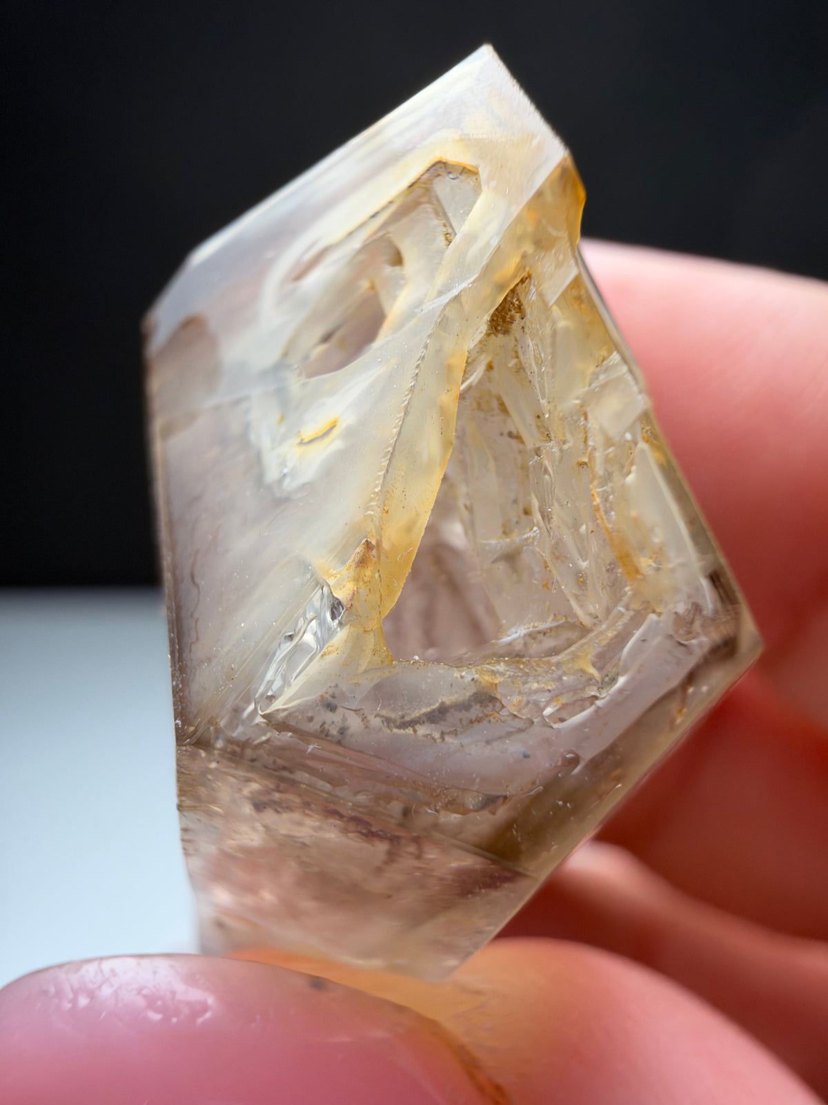 2 Moving Bubbles Enhydro Quartz, Goboboseb, Namibia