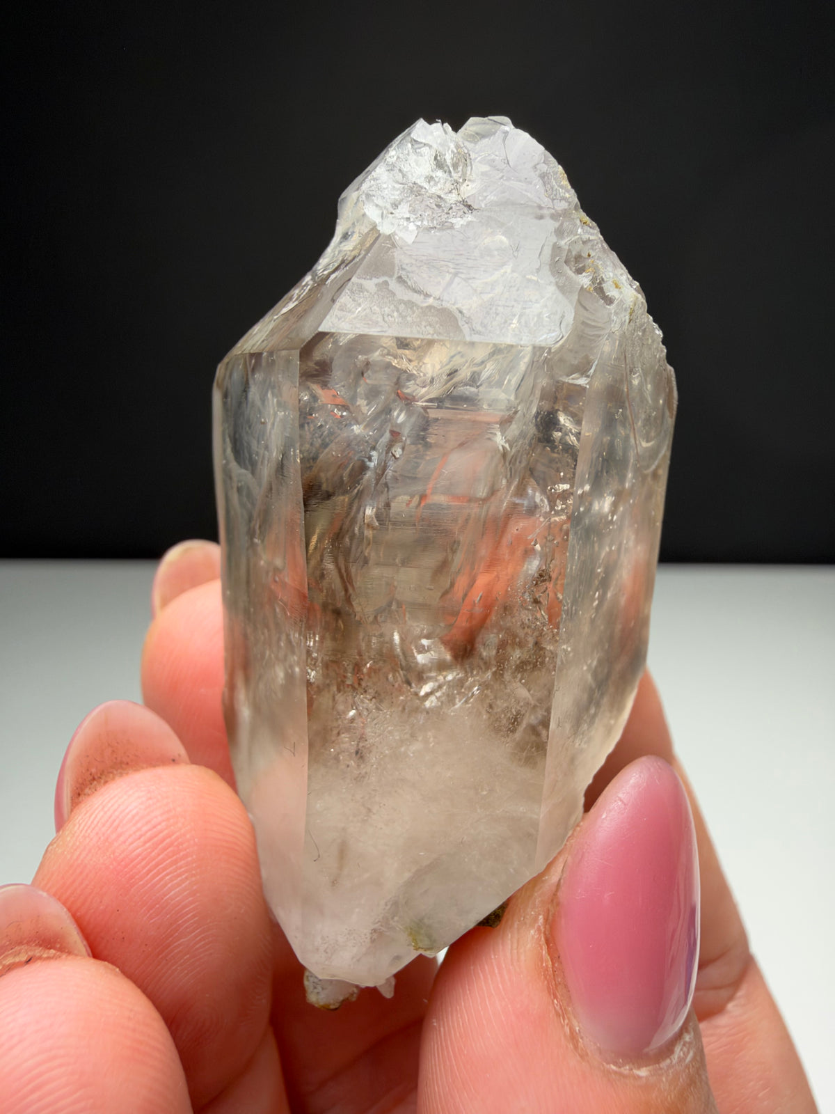 2 bubbles Enhydro Quartz with Dendrites, Goboboseb, Namibia