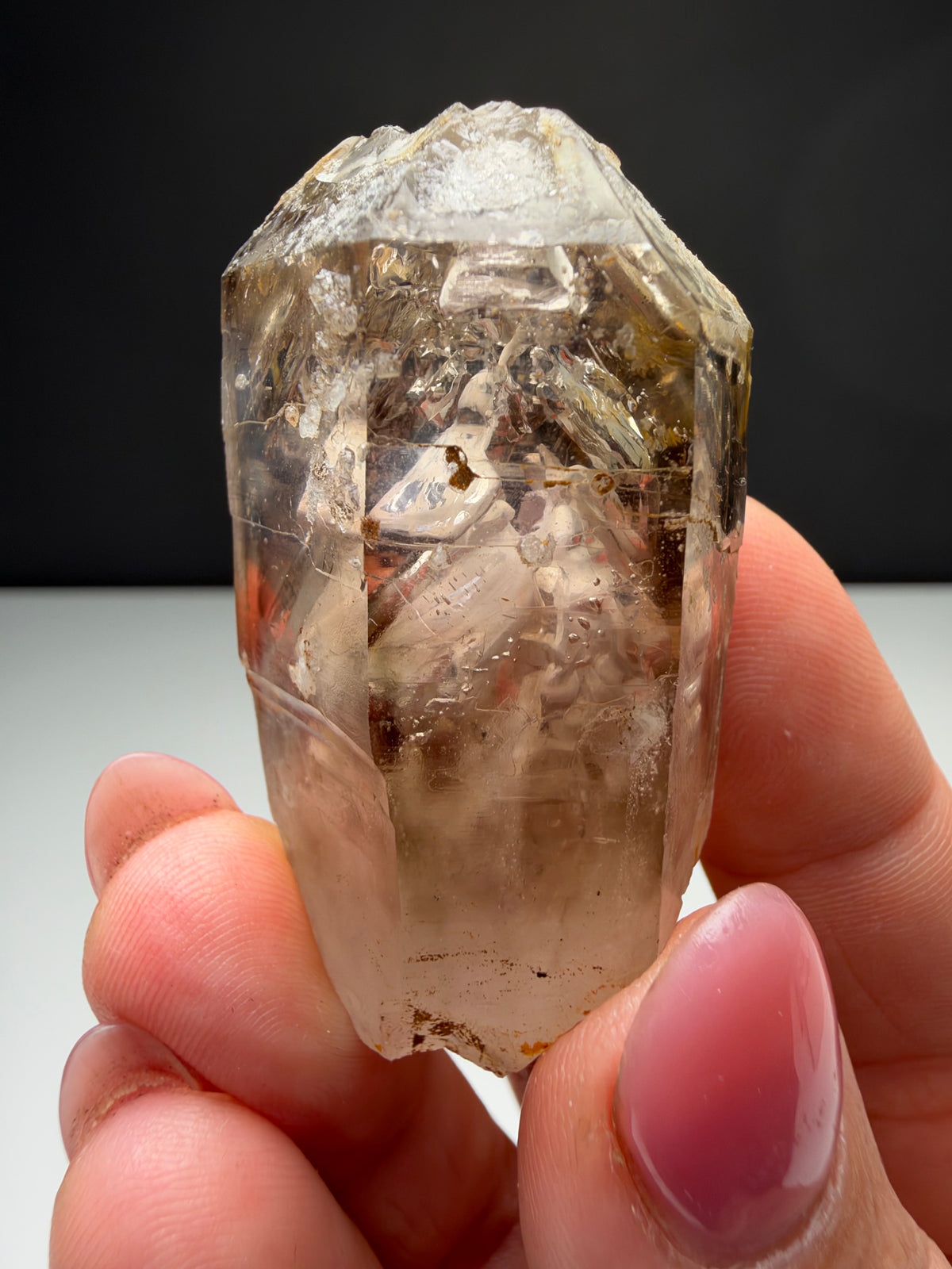 3 bubbles Enhydro Quartz, Goboboseb, Namibia