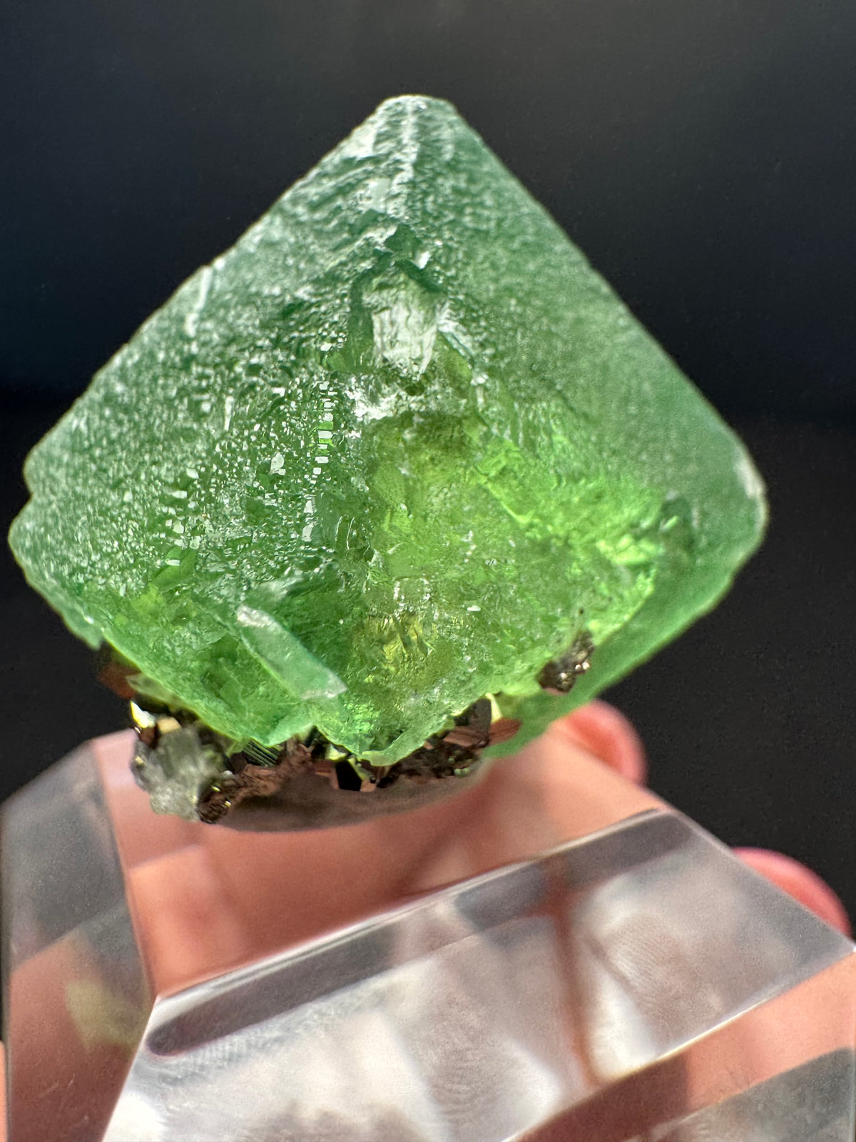 Fluorite with Pyrite, Milpo Mine, Peru