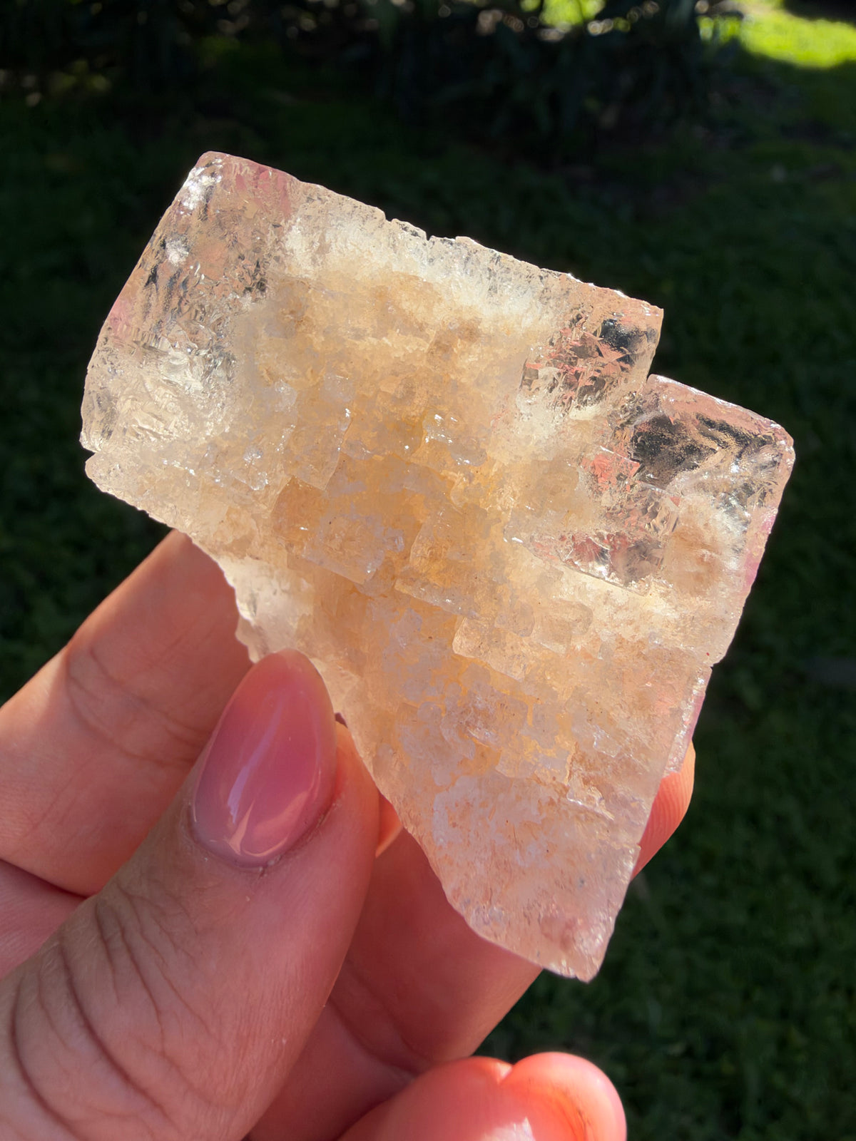 Etched Clear Fluorite, Lavrion, Greece