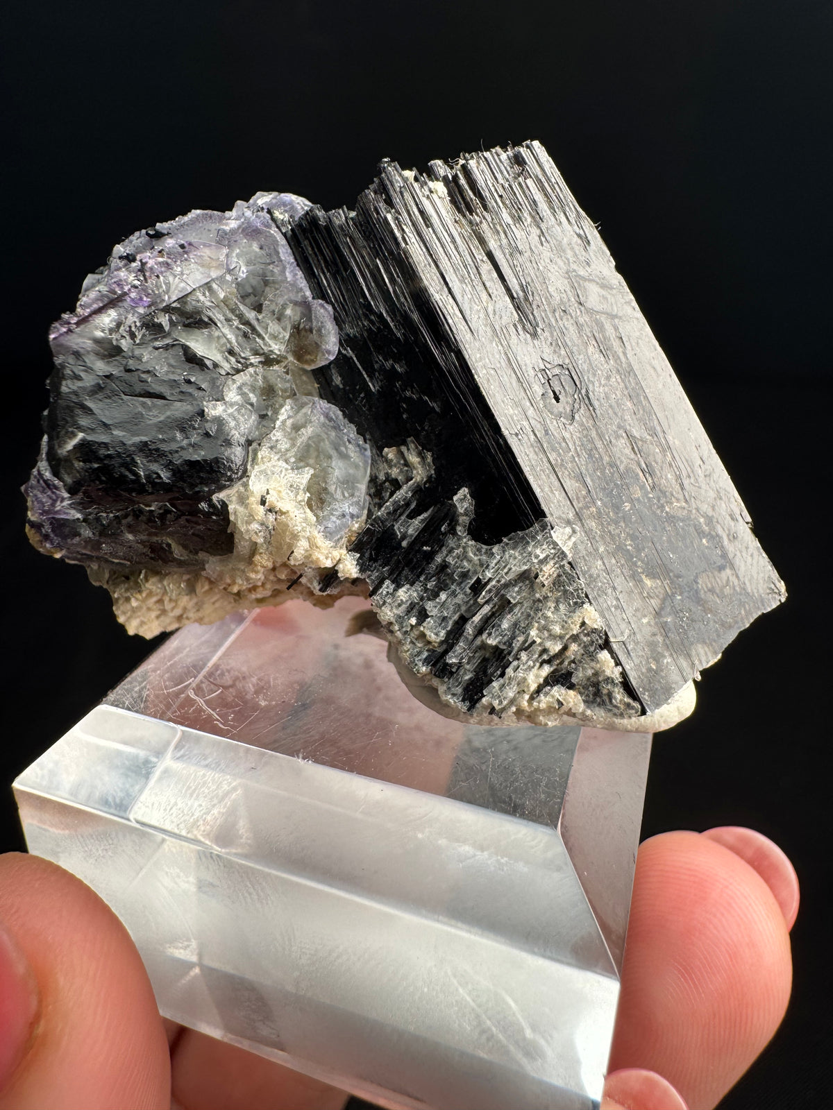 Schorl, Fluorite & Hyalite Opal, Erongo, Namibia