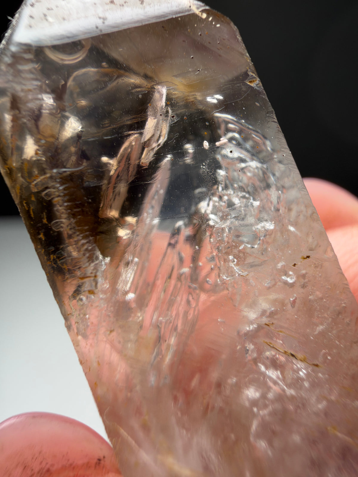 2 Moving Bubbles Enhydro Quartz, Goboboseb, Namibia