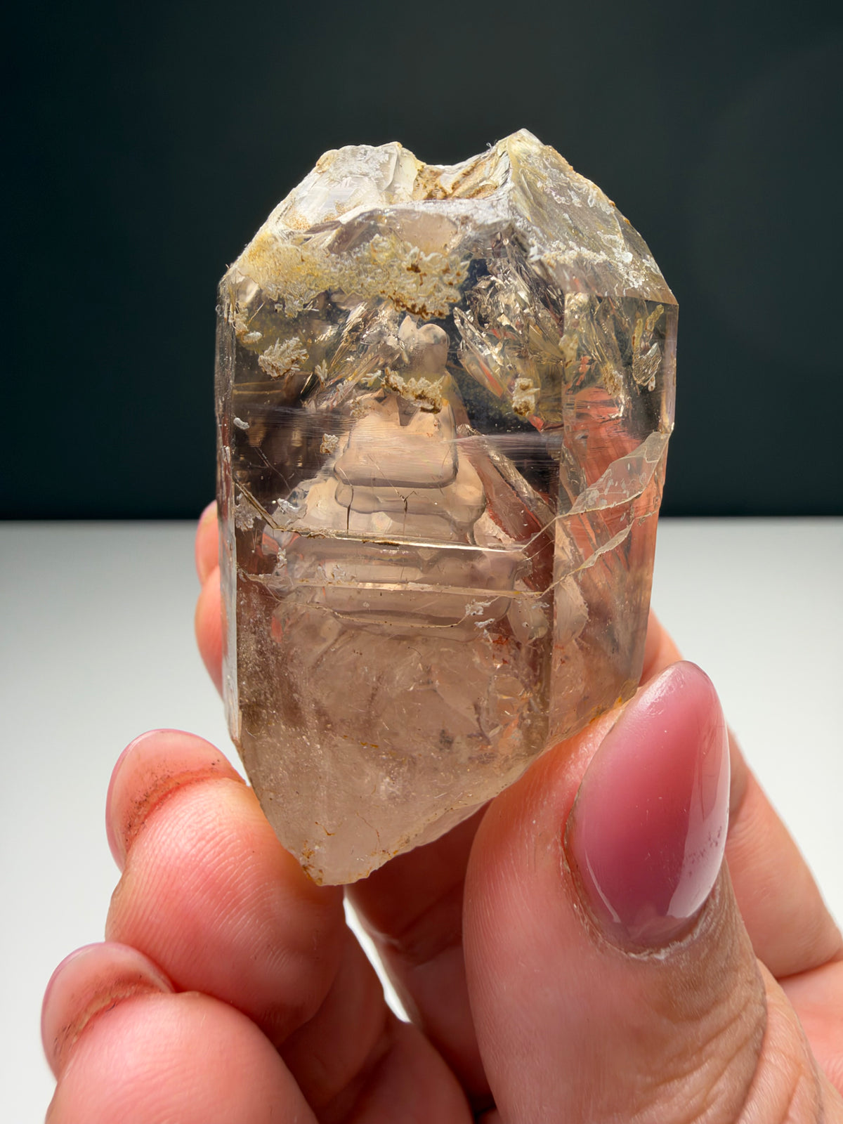 3 bubbles Enhydro Quartz, Goboboseb, Namibia
