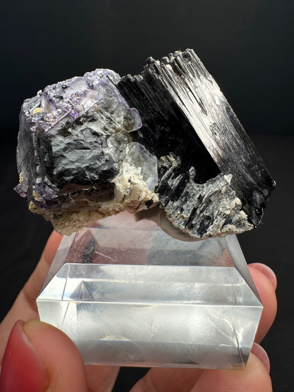 Schorl, Fluorite & Hyalite Opal, Erongo, Namibia