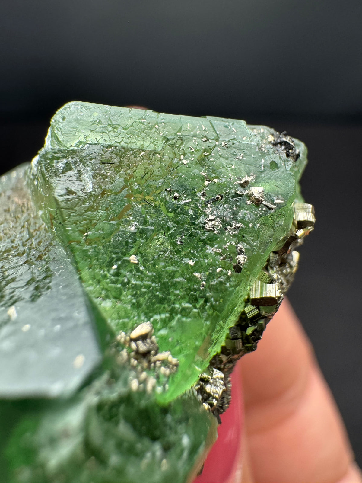 Fluorite with Pyrite, Milpo Mine, Peru
