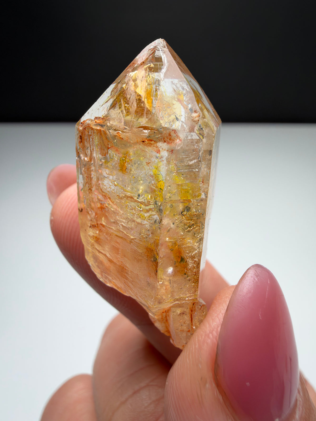 Enhydro Quartz with Moving Sediment & Petroleum Inclusions, Madirobe, Madagascar