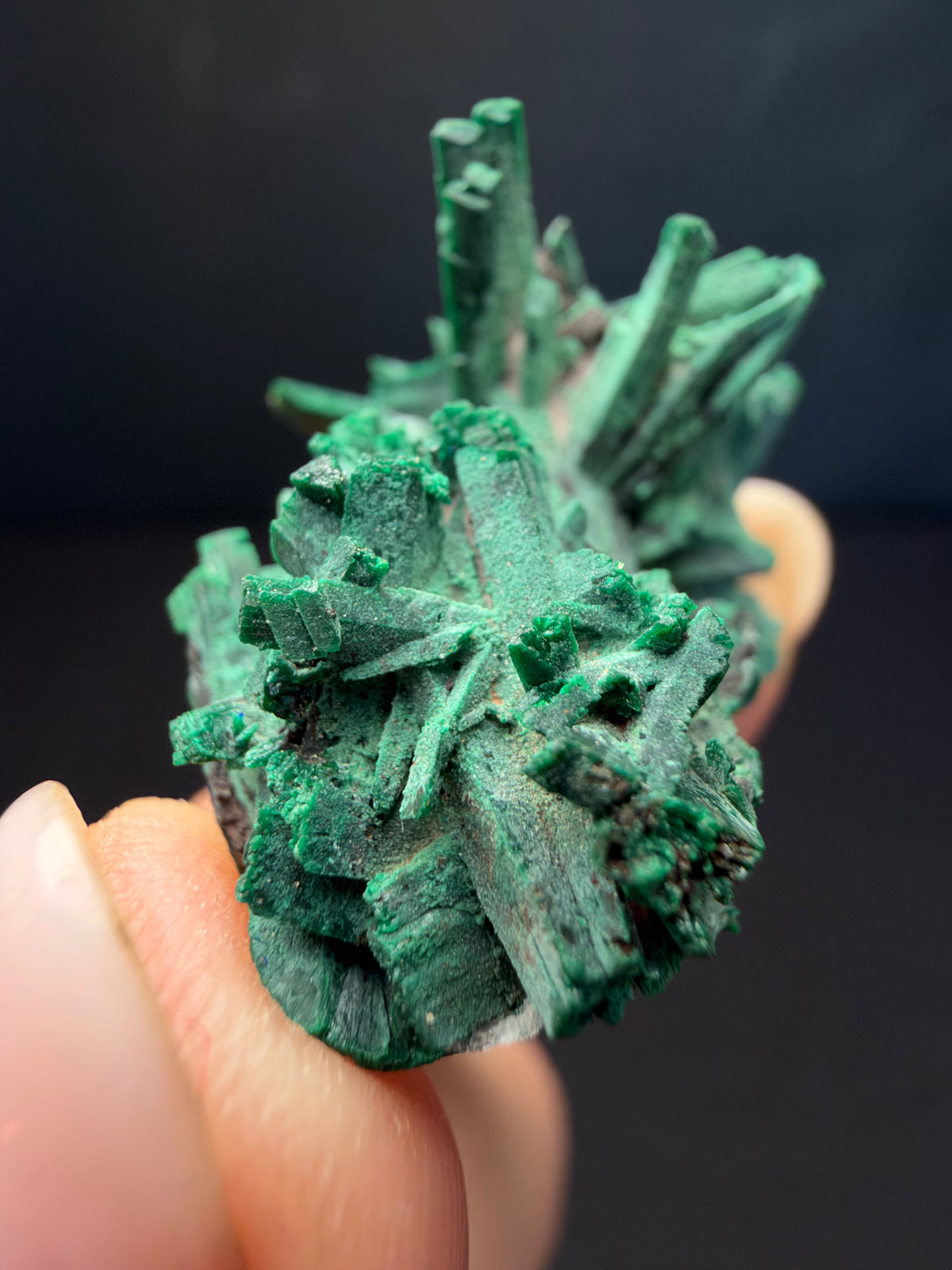 Malachite after Azurite (Pseudomorph), Kerrouchen, Morocco
