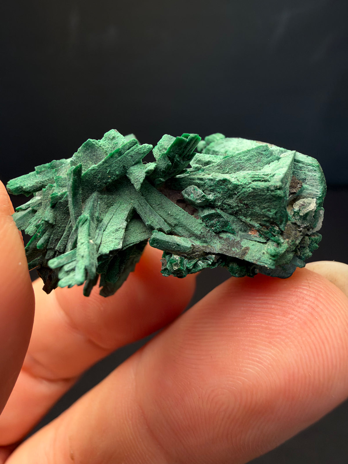 Malachite after Azurite (Pseudomorph), Kerrouchen, Morocco