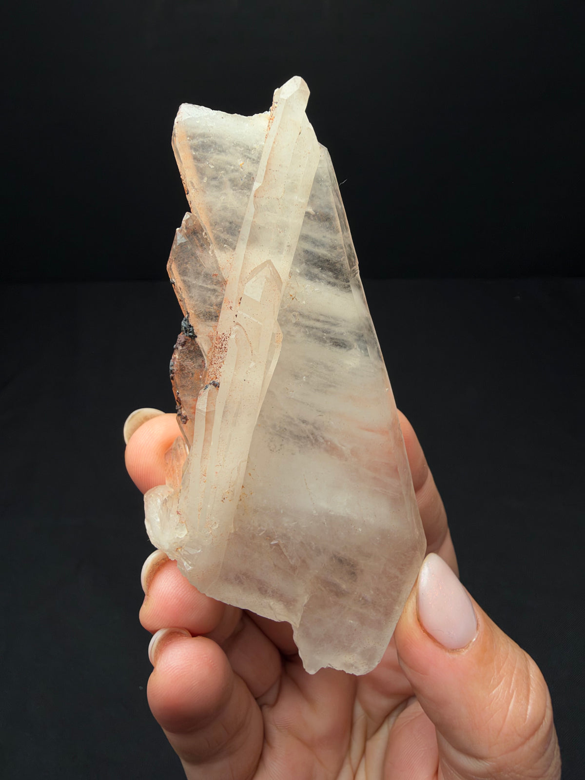 Faden Quartz with Hematite, Iouriren Mine, Morocco