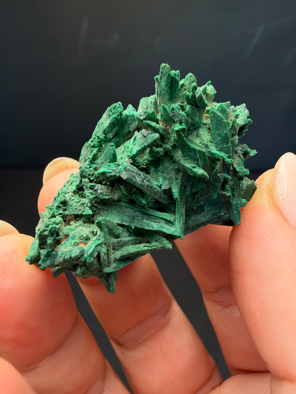 Malachite after Azurite (Pseudomorph), Kerrouchen, Morocco