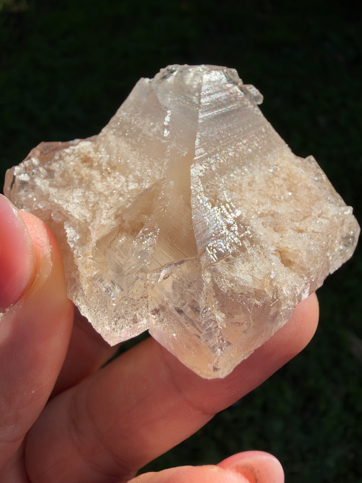 Etched Clear Fluorite, Lavrion, Greece
