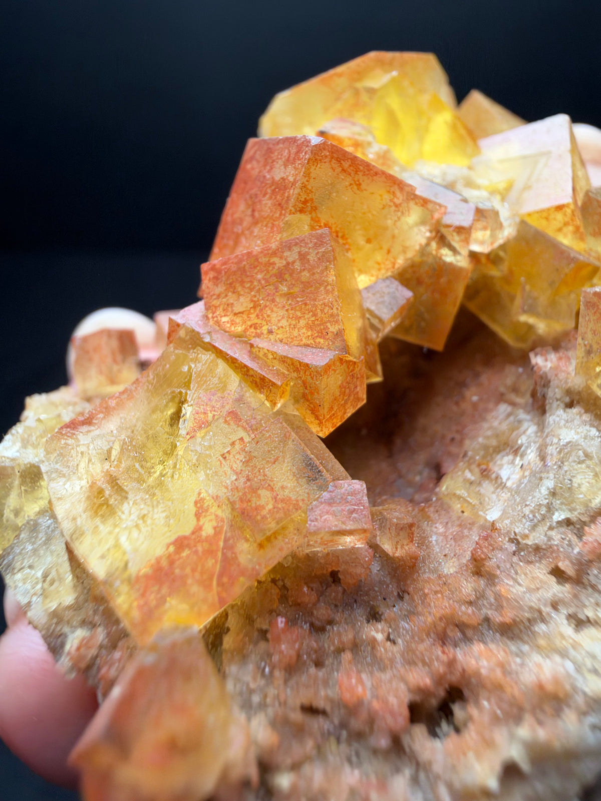 Fluorite on Matrix, Sidi Said, Morocco