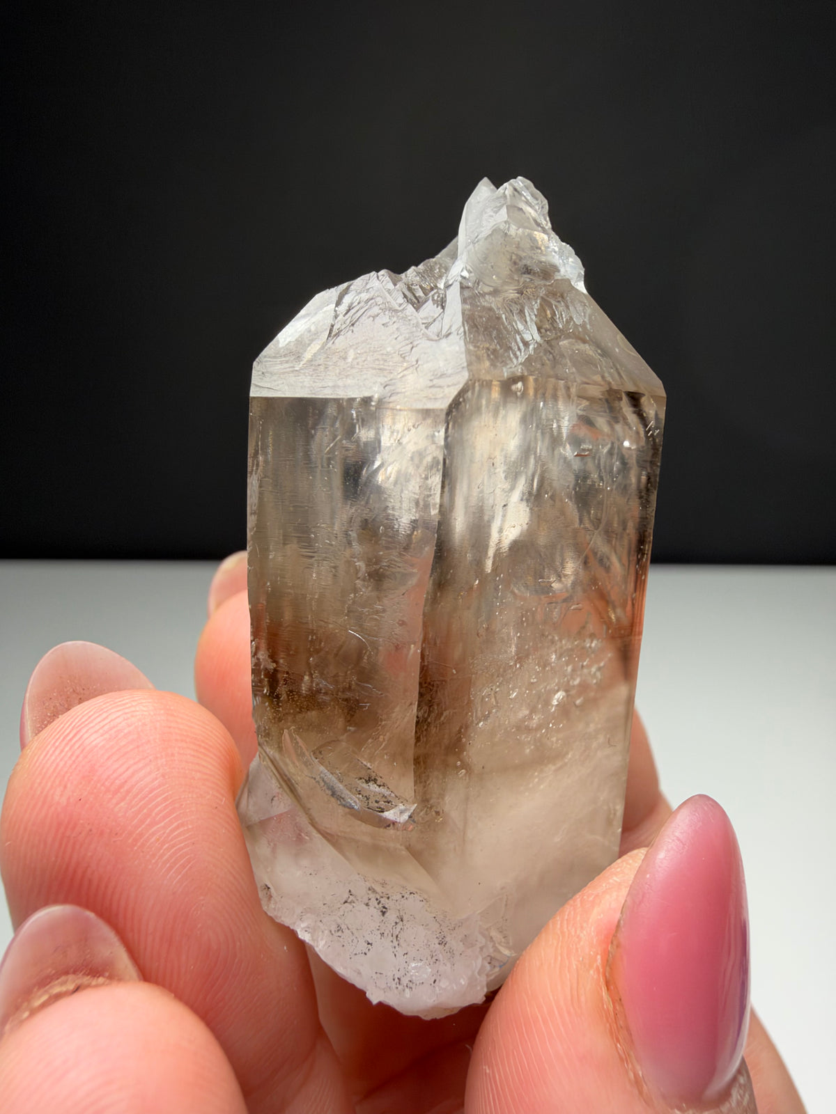 2 bubbles Enhydro Quartz with Dendrites, Goboboseb, Namibia