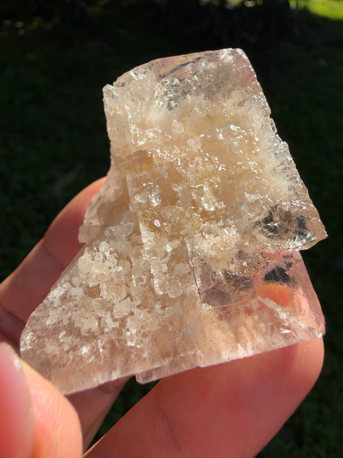 Etched Clear Fluorite, Lavrion, Greece