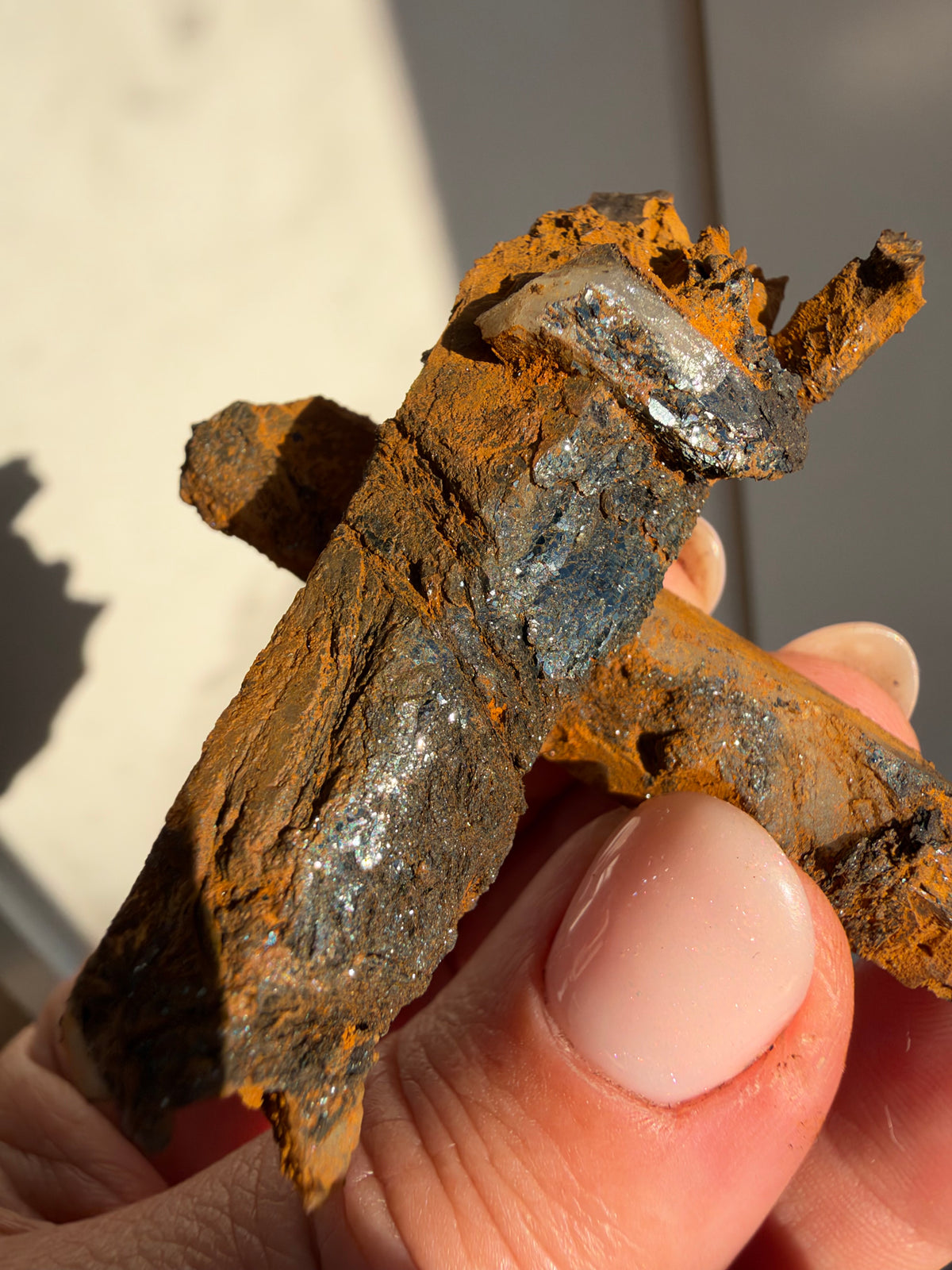 "Iron Cross" Quartz with Limonite, Imini Mine, Morocco