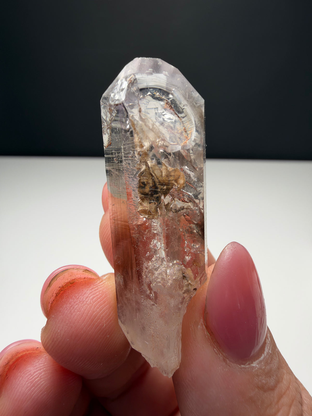 2x moving bubbles Enhydro Quartz, Goboboseb, Namibia