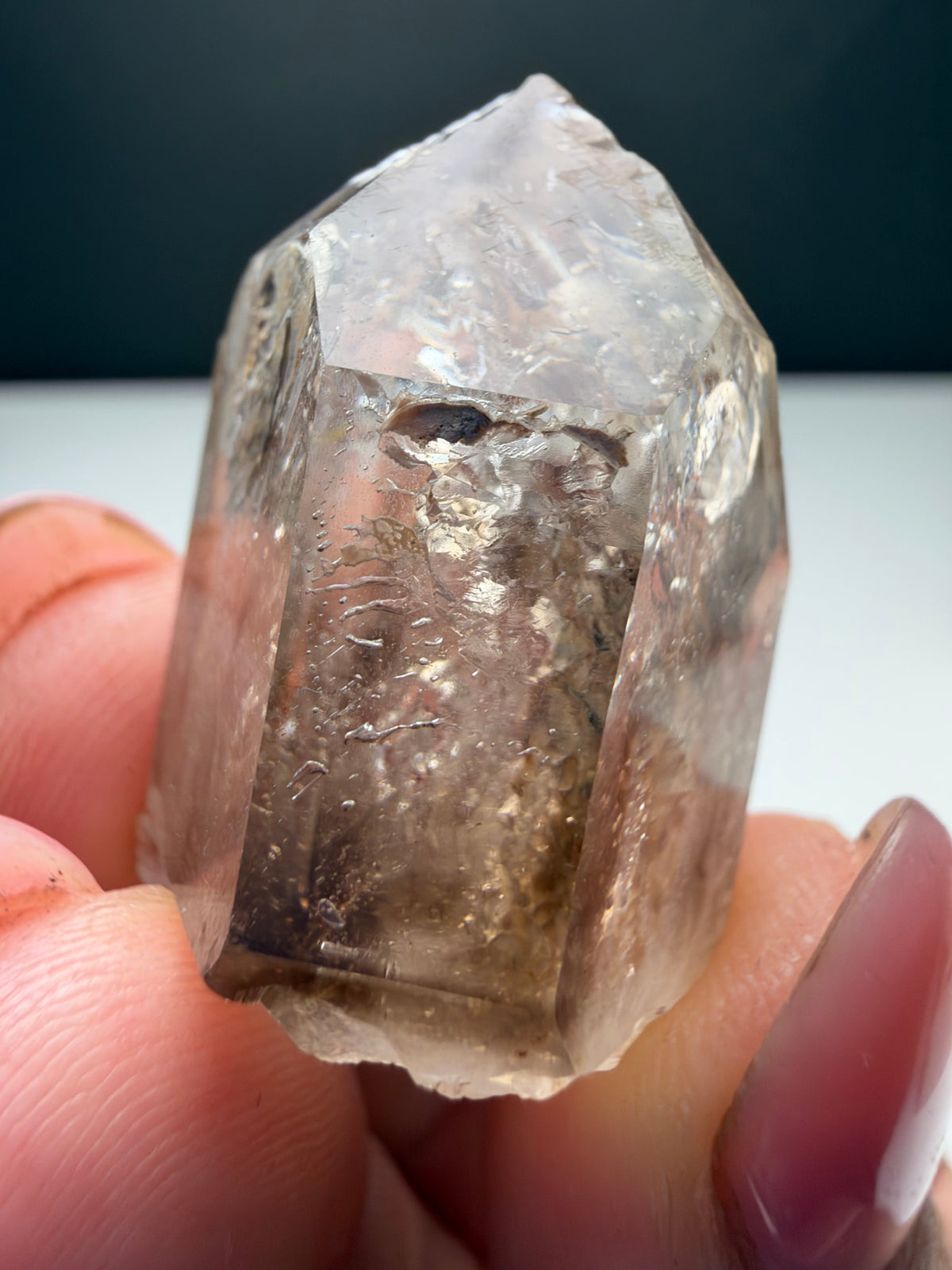 3x moving bubbles Enhydro Quartz, Goboboseb, Namibia